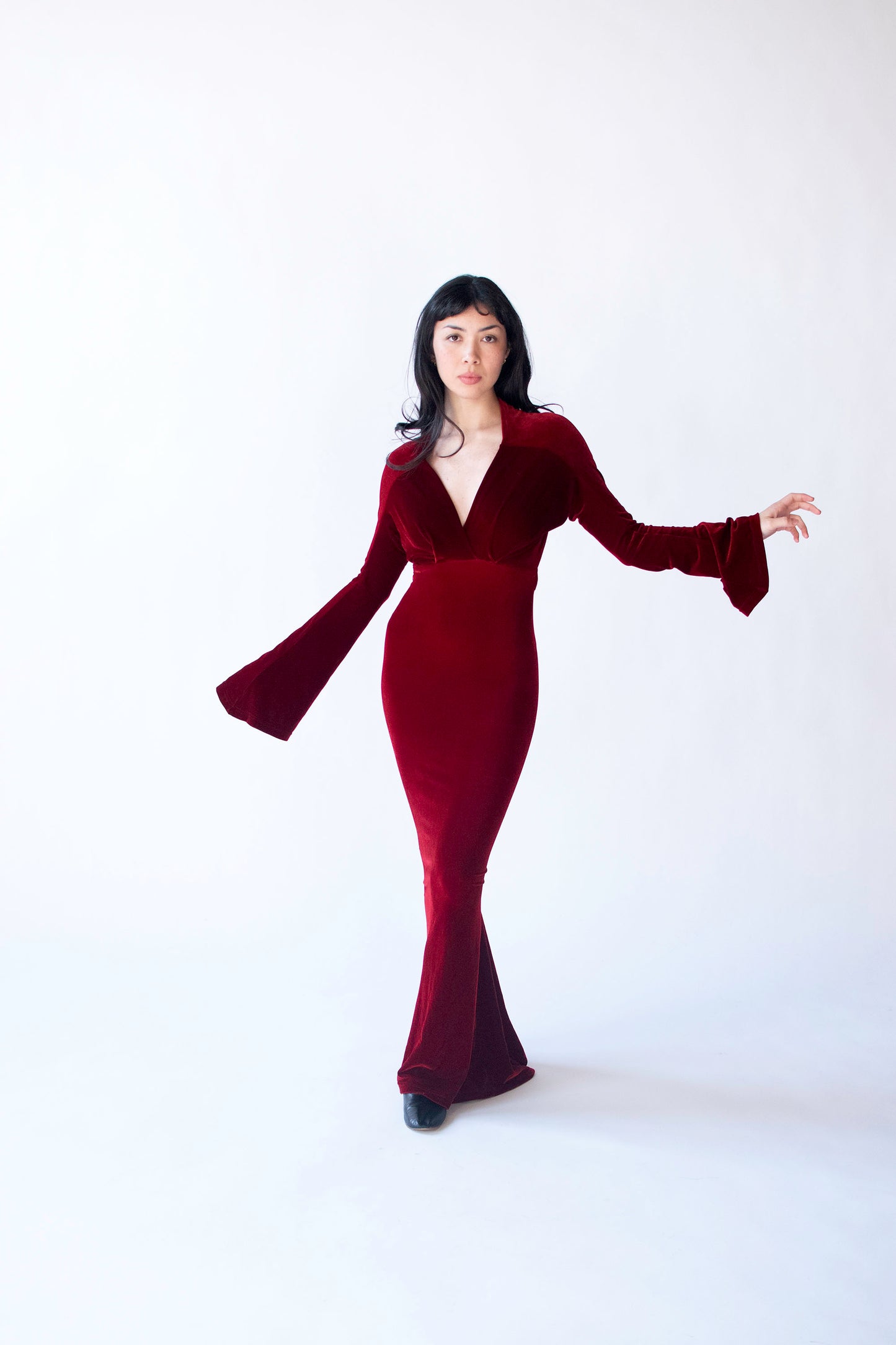 Burgundy Velvet Dress | Roman Keflay