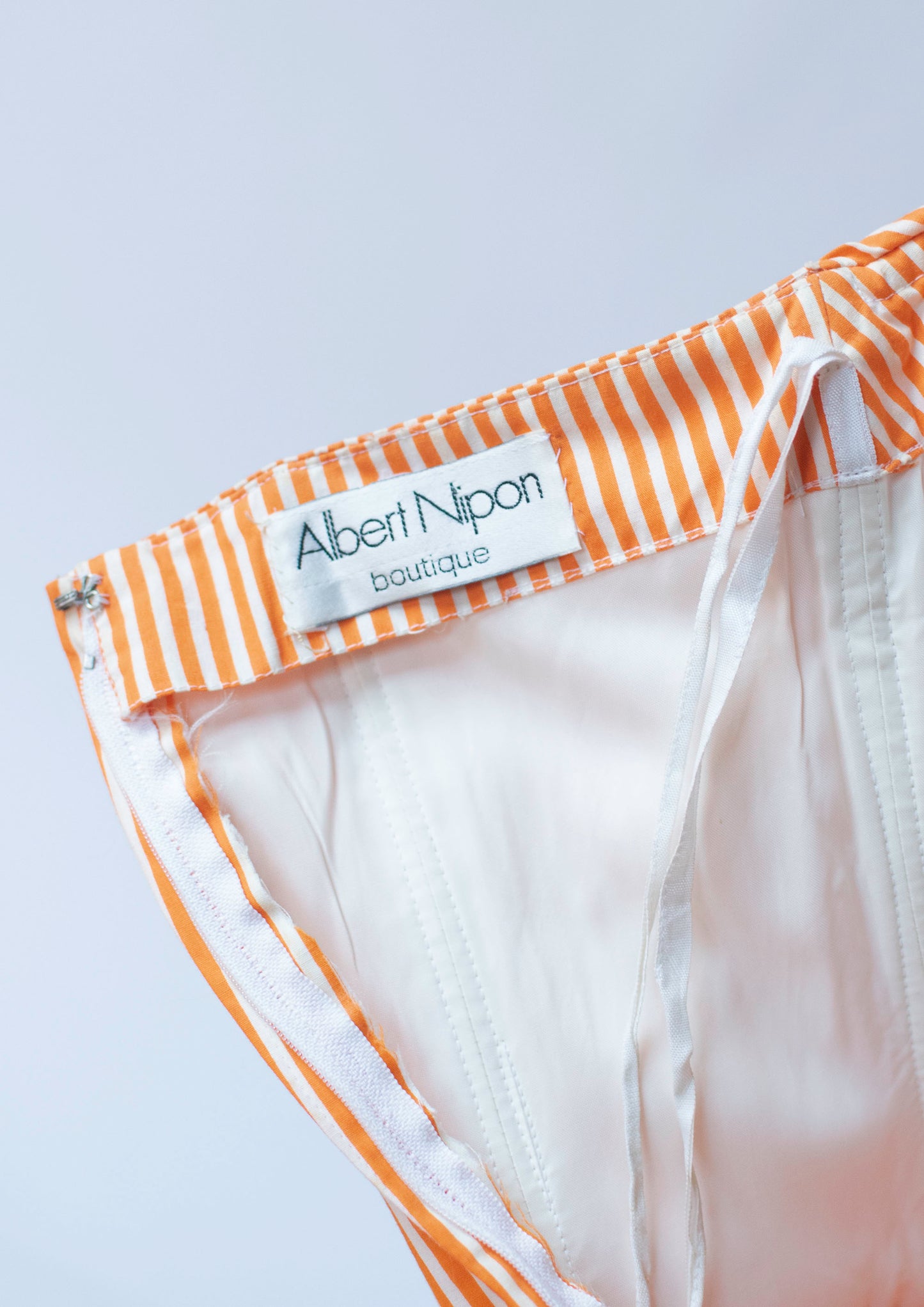 Strapless Striped Sundress | Albert Nipon