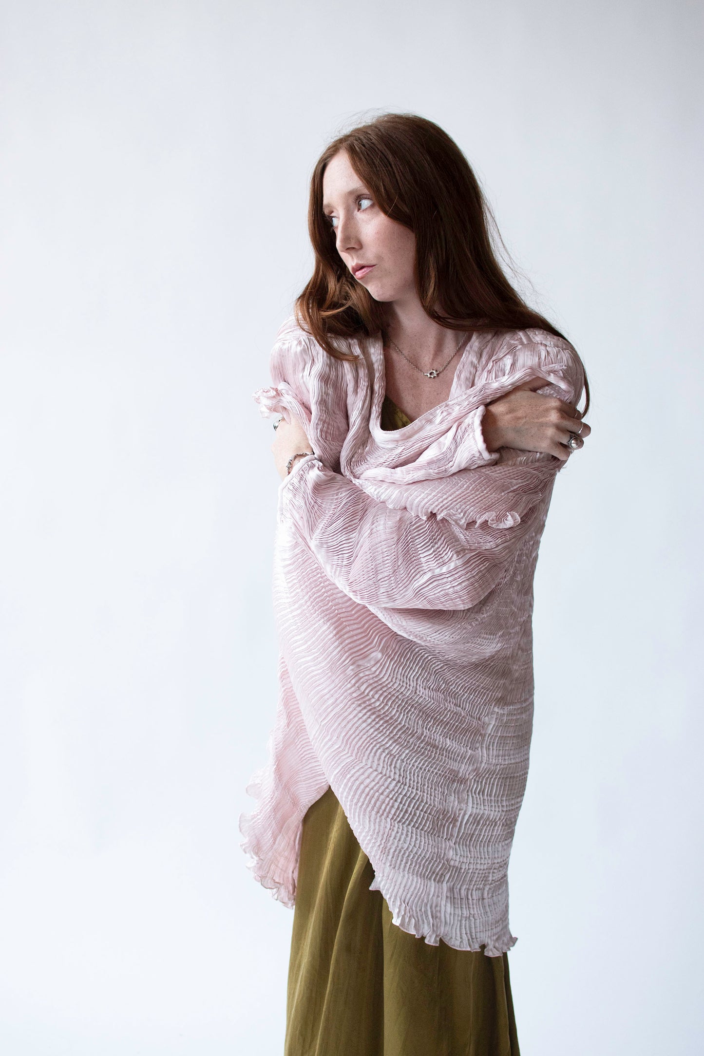 Petal Pleated Silk Jacket | Charles & Patricia Lester