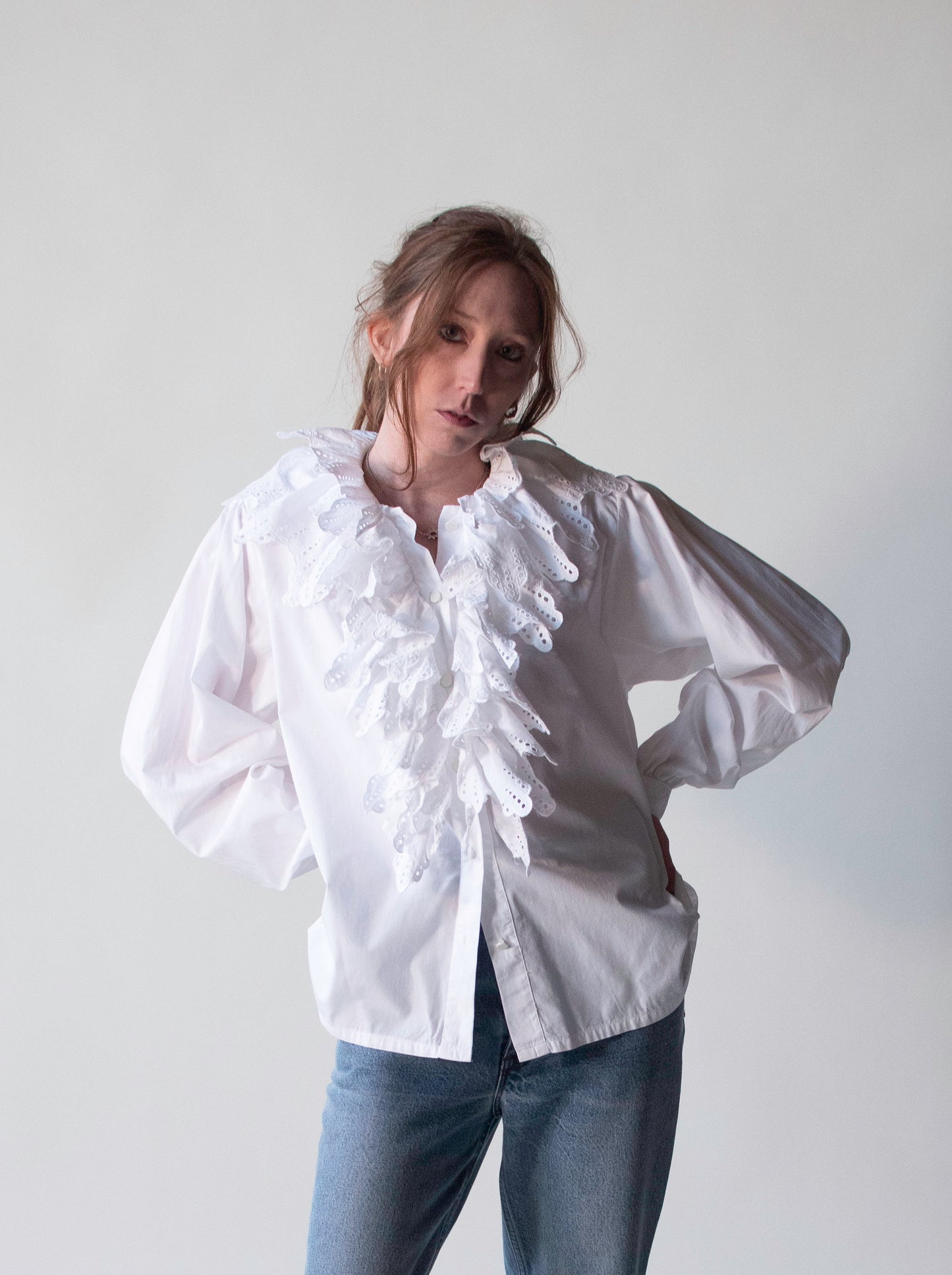 Ruffled White Shirt | Chantal Thomass