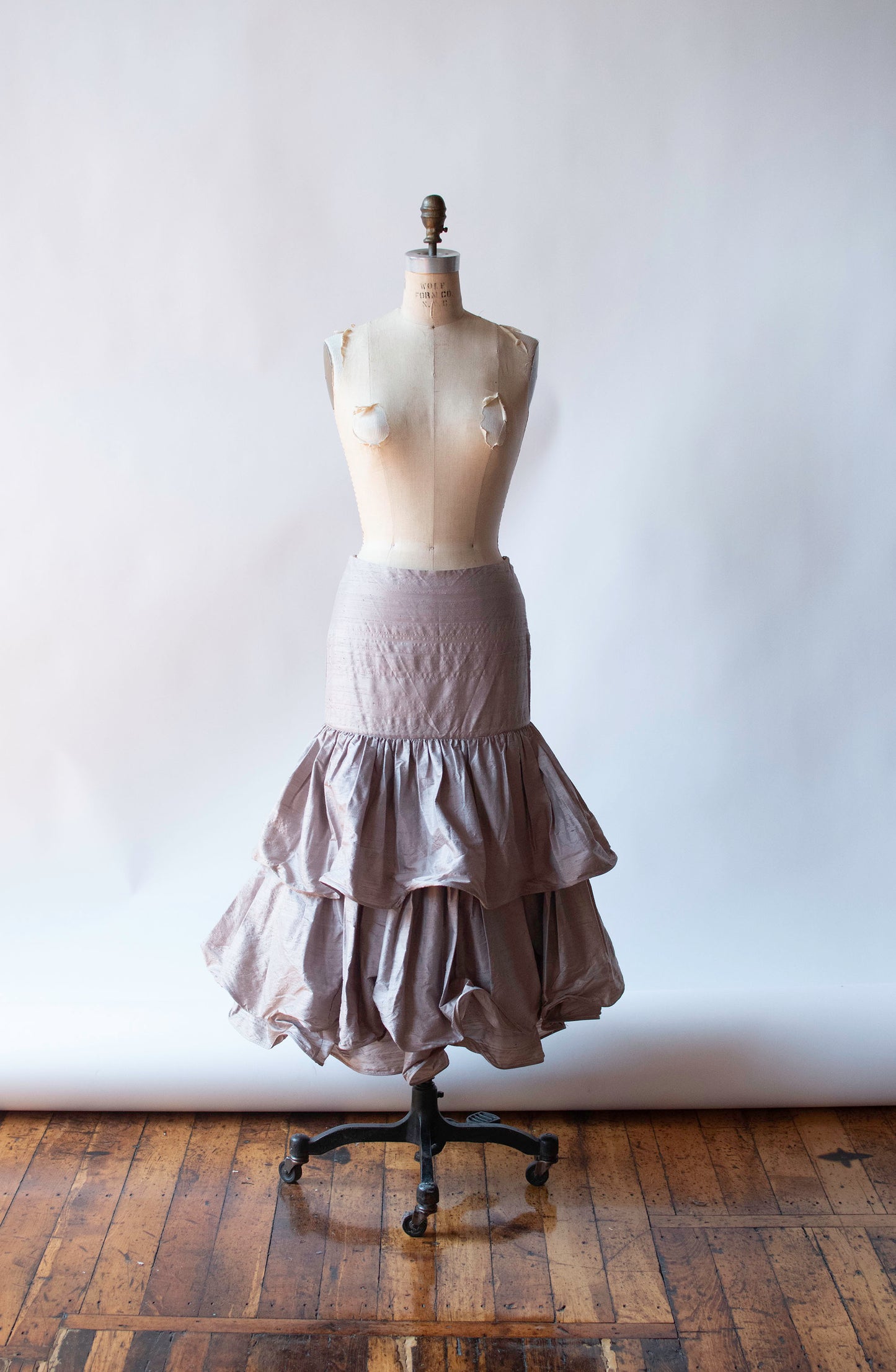 Putty Silk Ruffled Skirt | Romeo Gigli for Callaghan