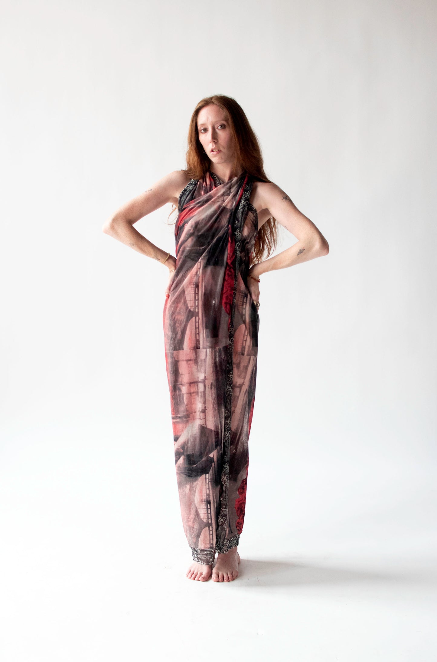 Rose Print Pareo Scarf | Jean Paul Gaultier