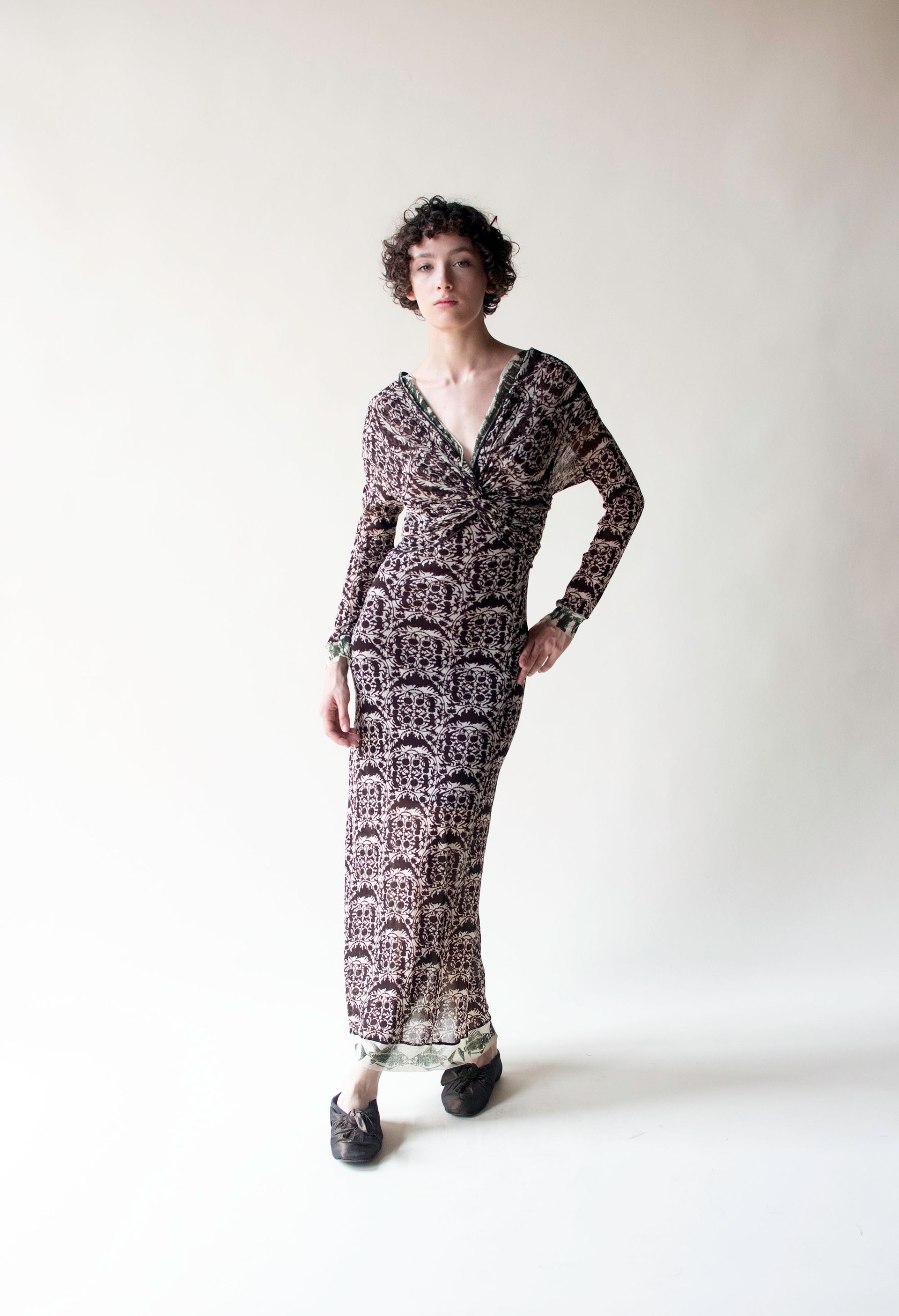 Cherub Print Mesh Dress