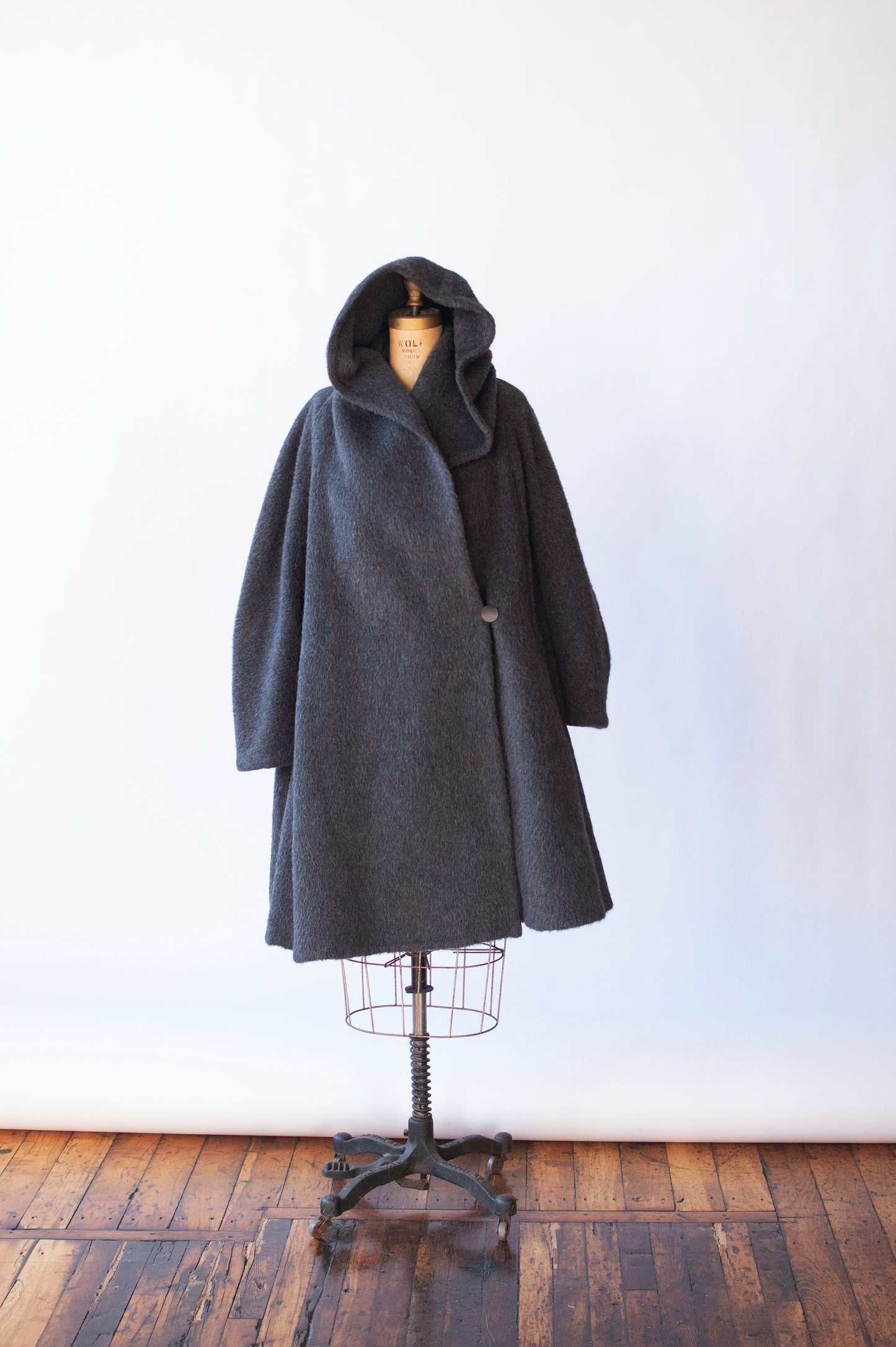 Gray Mohair Coat | Donna Karan