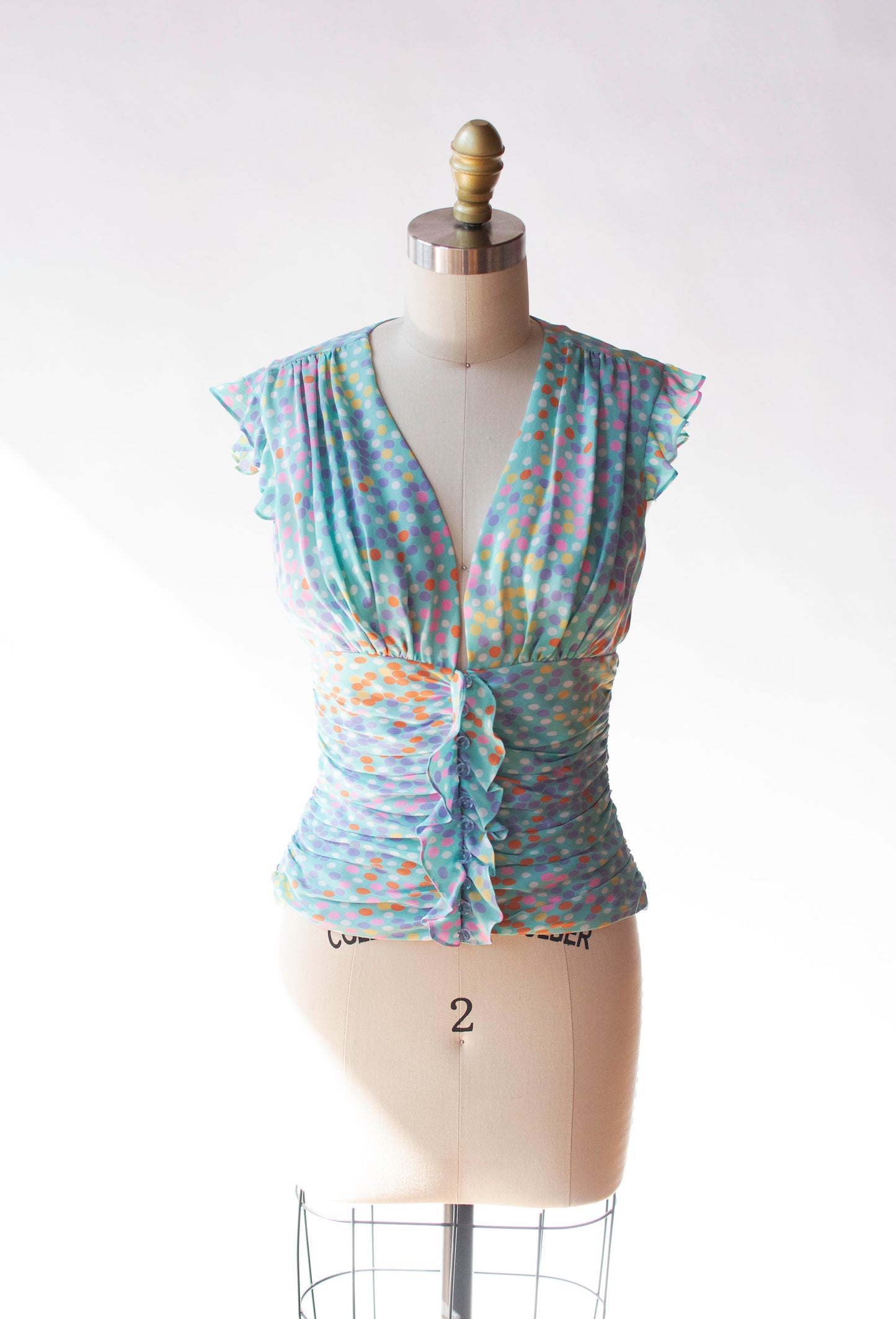 Polka Dot Silk Top | Tuleh