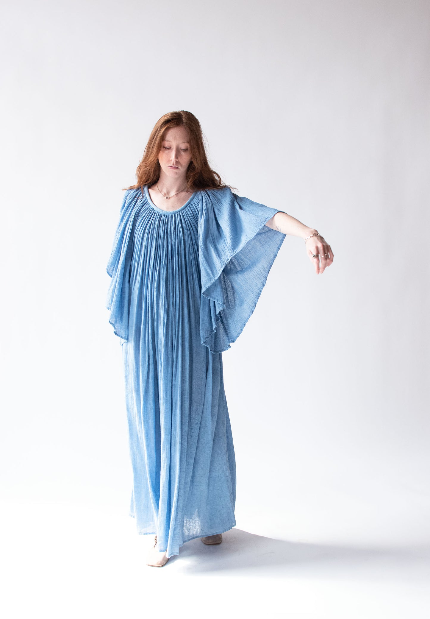 1970s Blue Gauze Dress | Amerikan Climax