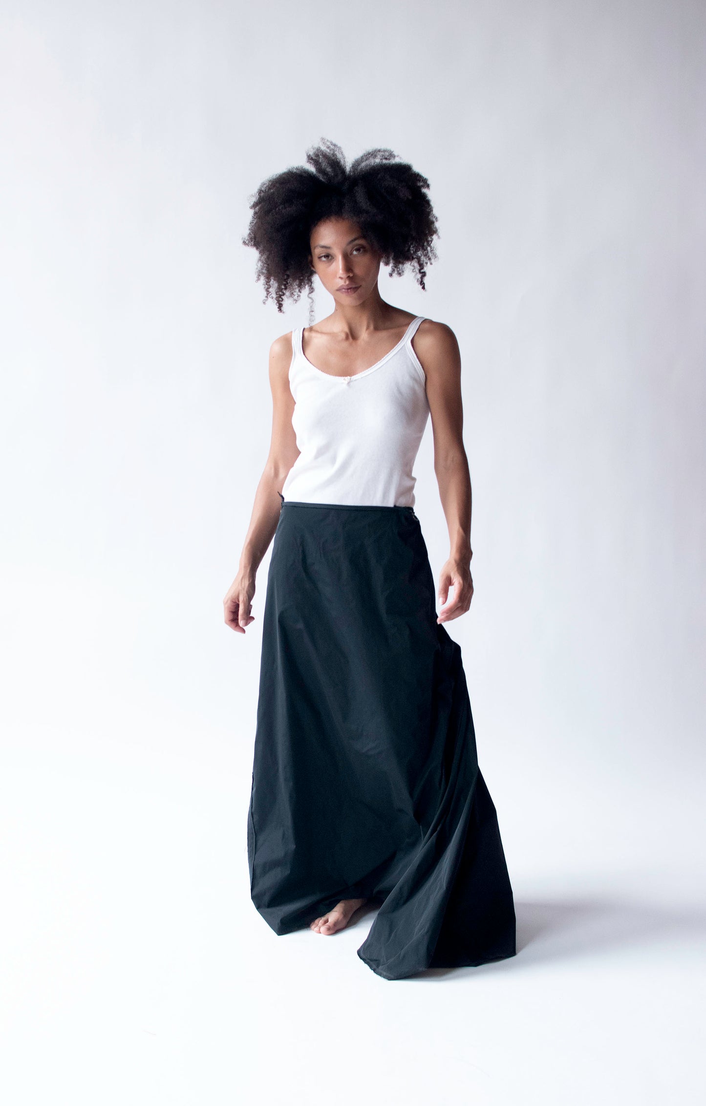 Black Taffeta Skirt