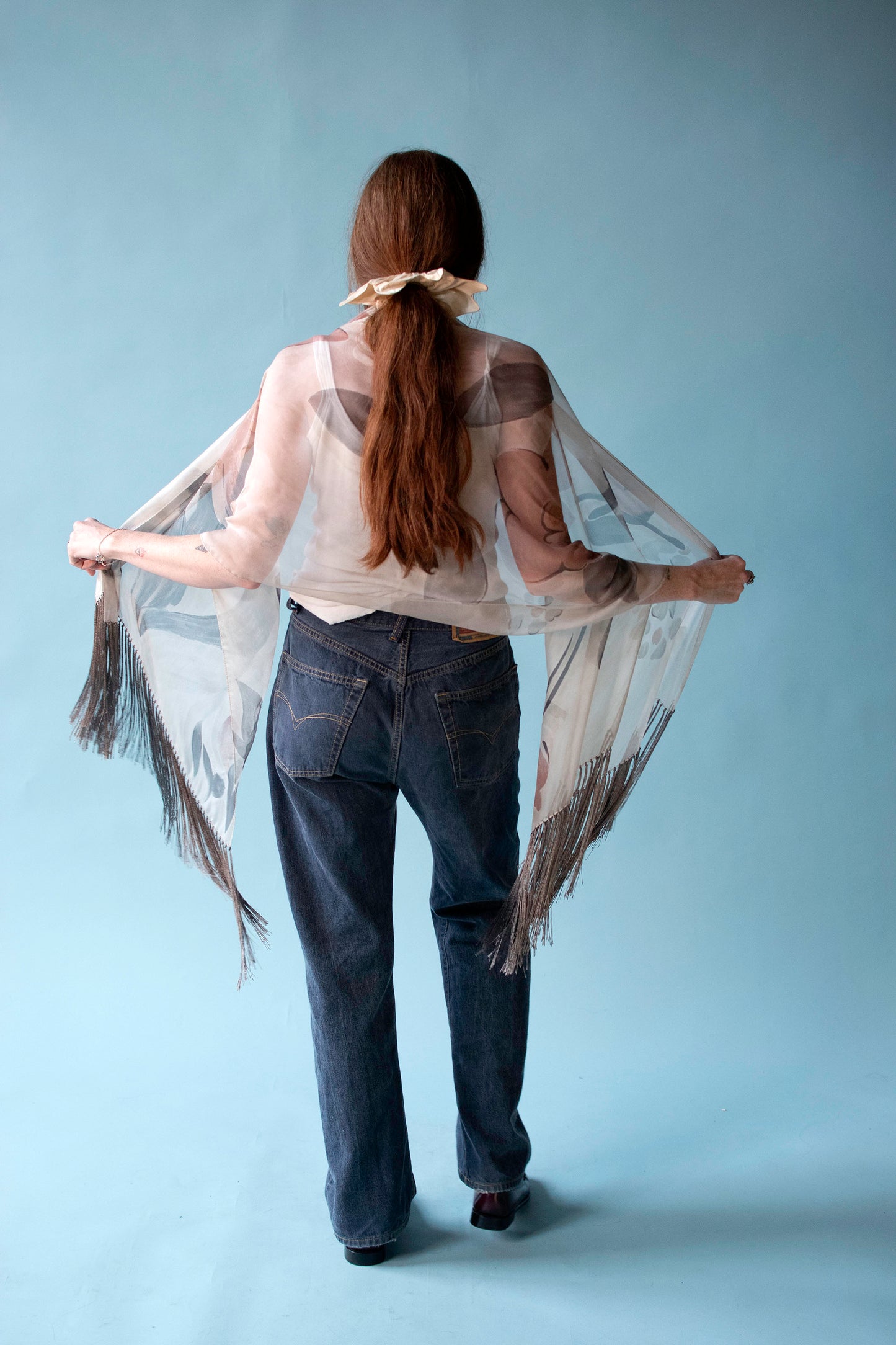 Chiffon Fringed Shawl