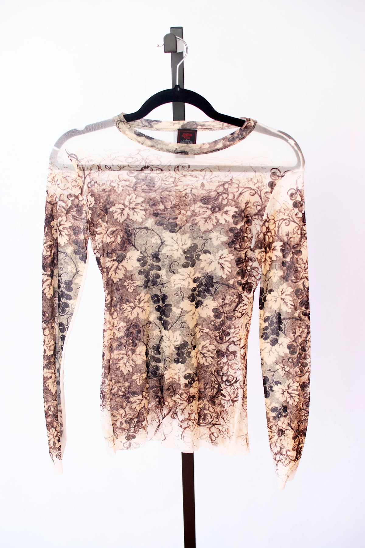 Grape Print Mesh Top | Jean Paul Gaultier Classique