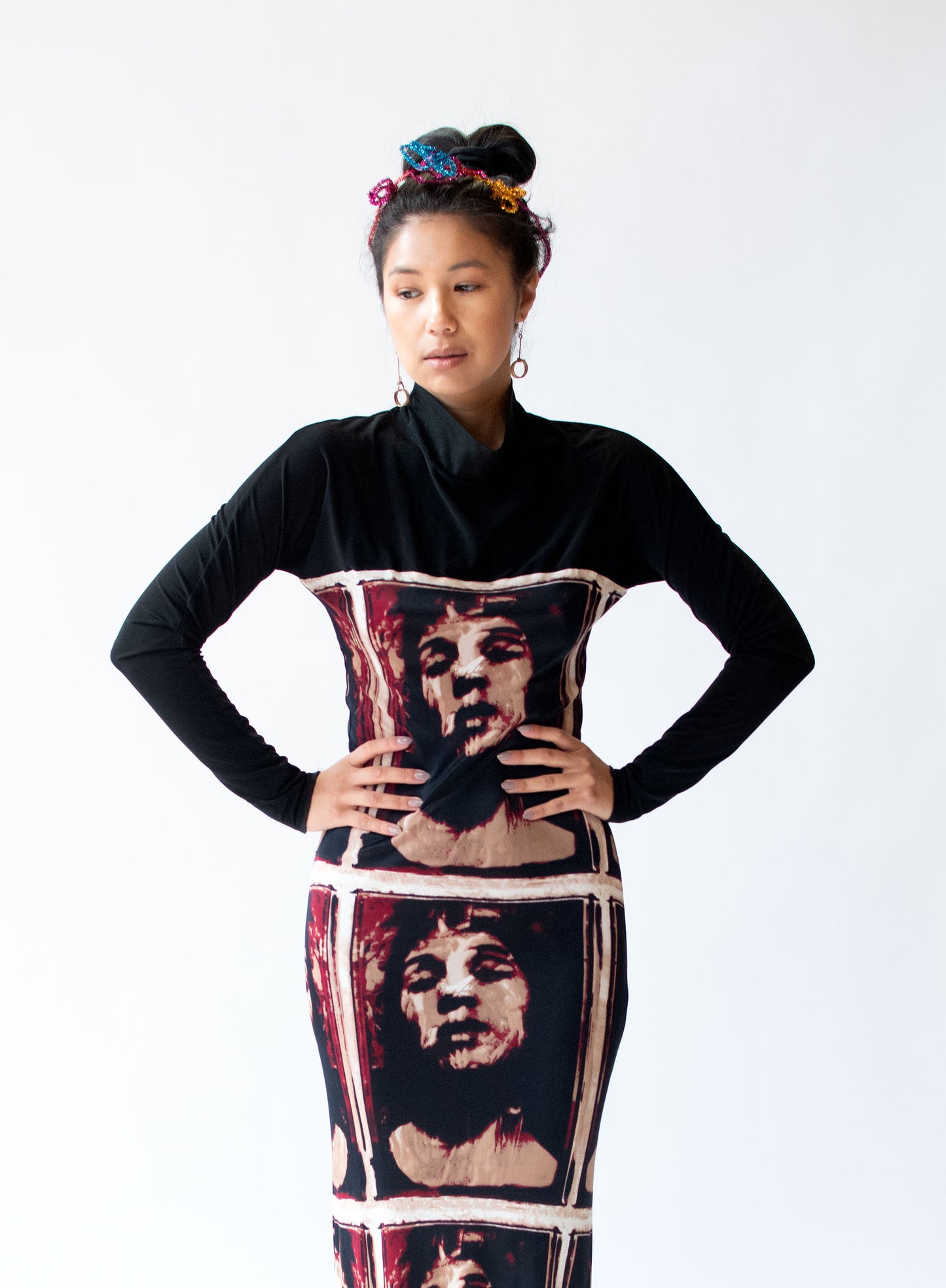 1990s Portrait Print Dress | Jean Paul Gaultier