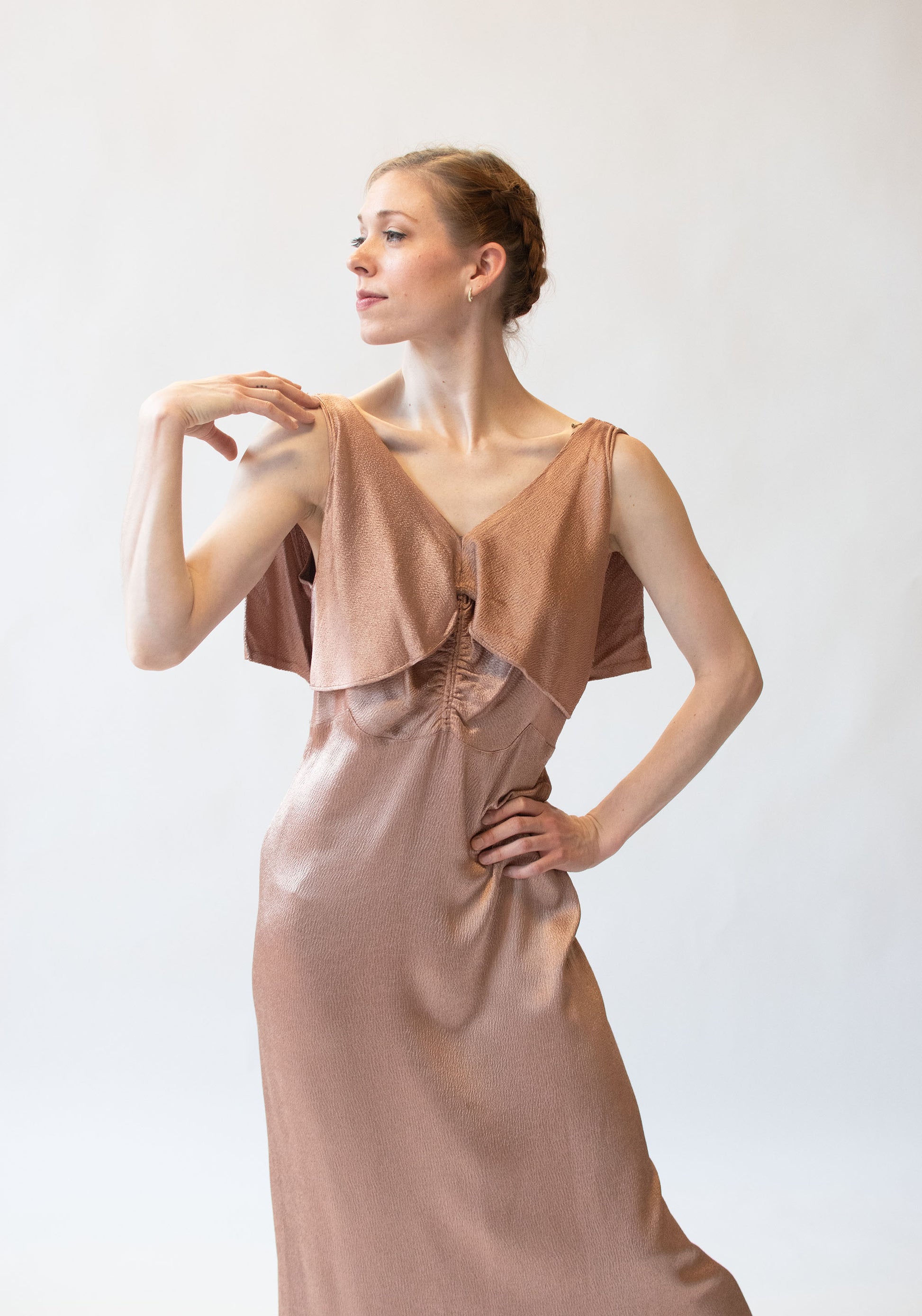 30s silk dress 1930s prom dress 1930s Emerald Silk Velvet Gown