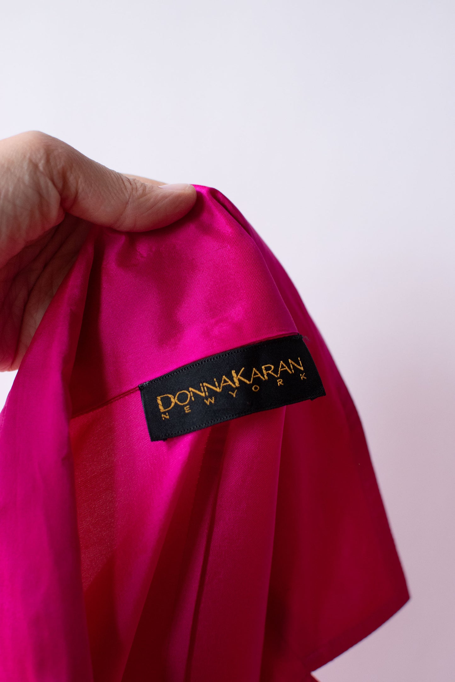 1990s Hot Pink Silk Top | Donna Karan