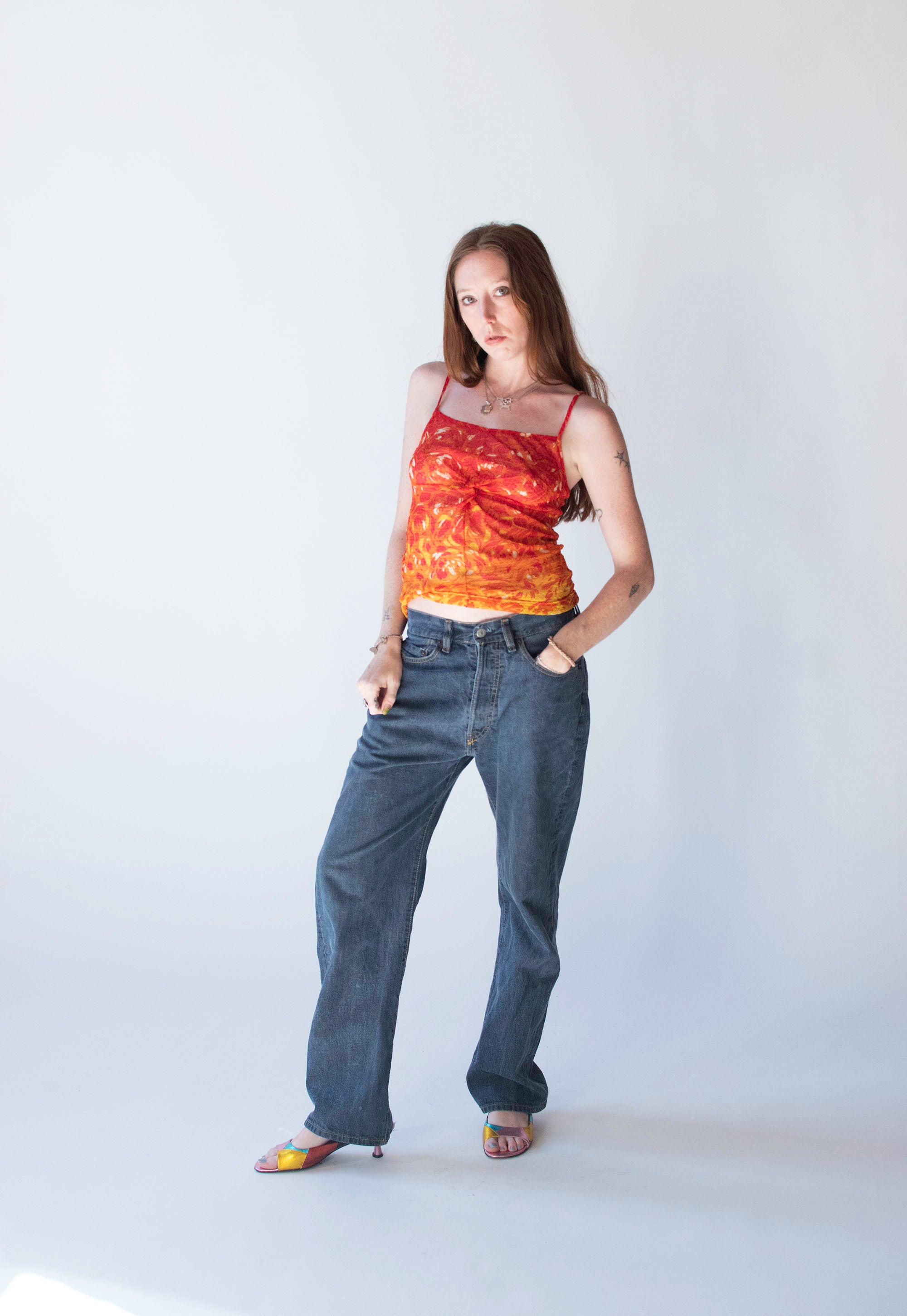 Fire Print Tank | Vivienne Tam SS 1998 – Female Hysteria Vintage