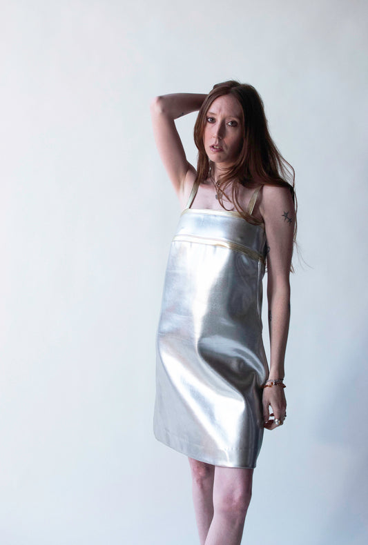 1960s Silver Mini Dress | Deanna Little for Paraphernalia