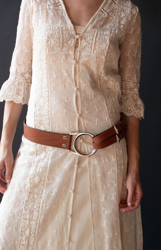 Brown Leather O-Ring Belt | Ralph Lauren
