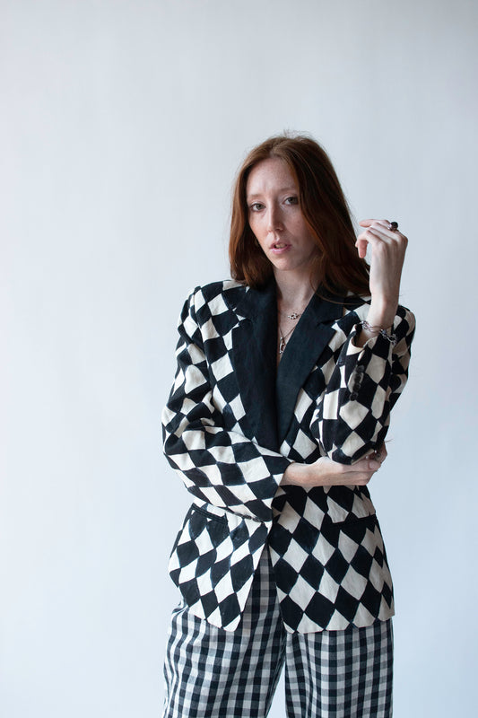 1990s Checkered Blazer | Isaac Mizrahi