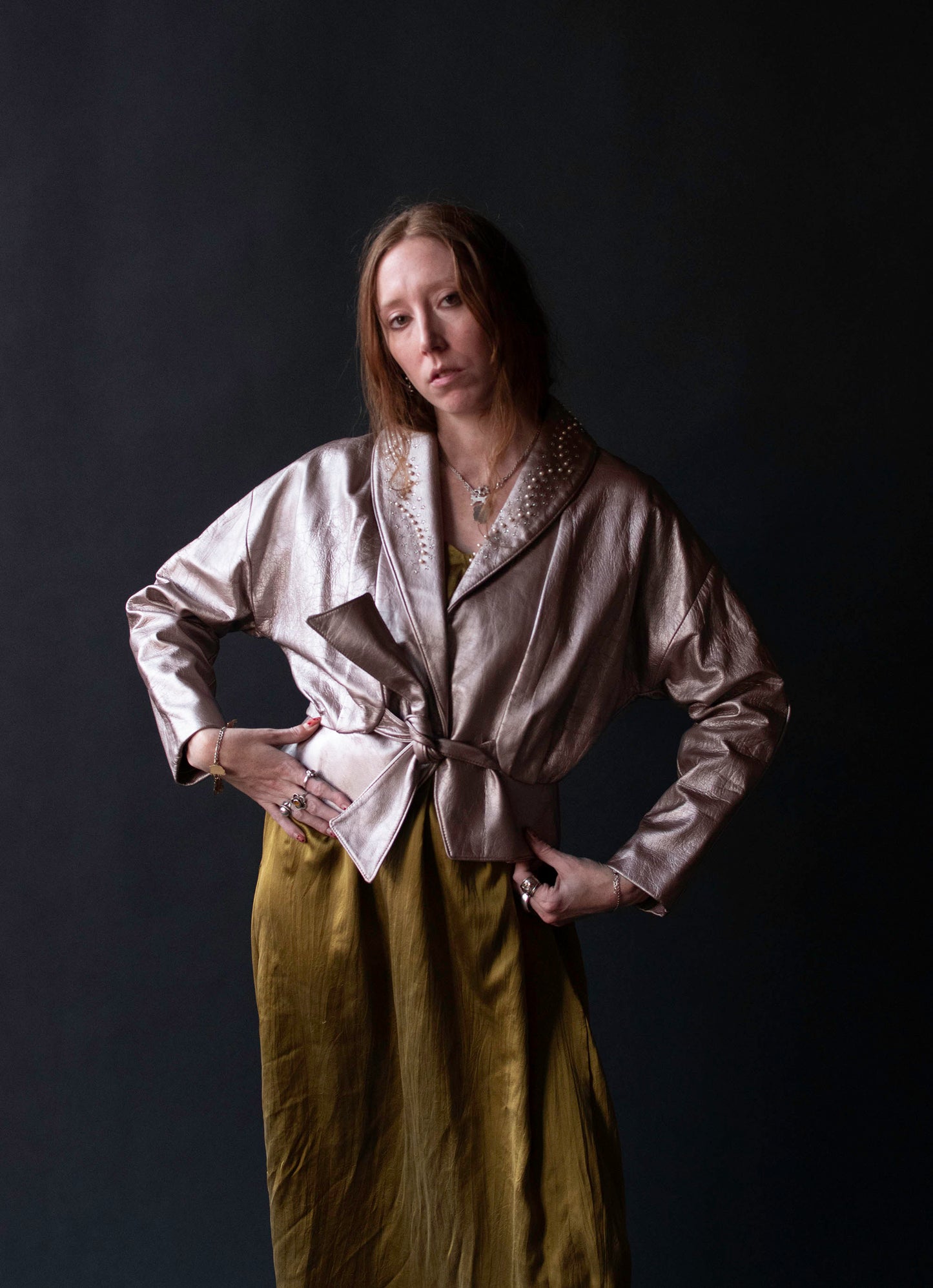 1980s Metallic Pink Jacket