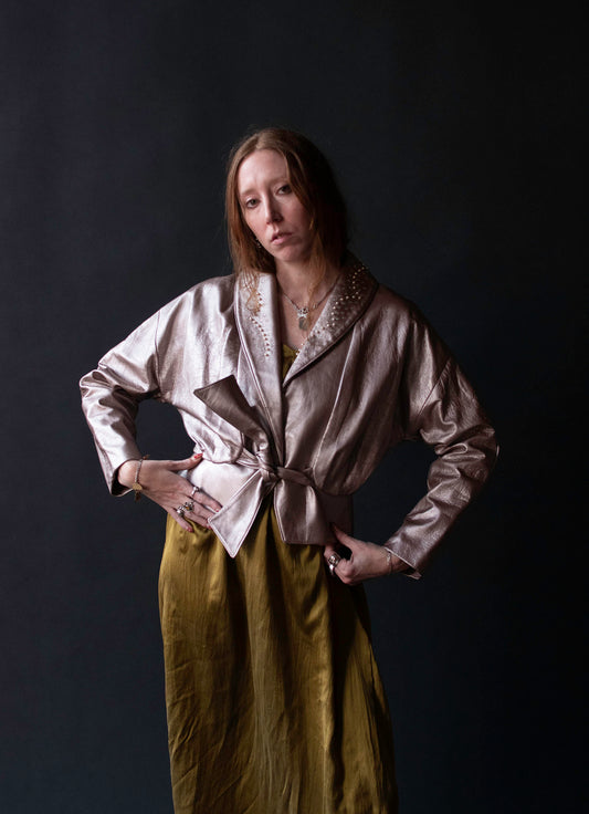 1980s Metallic Pink Jacket