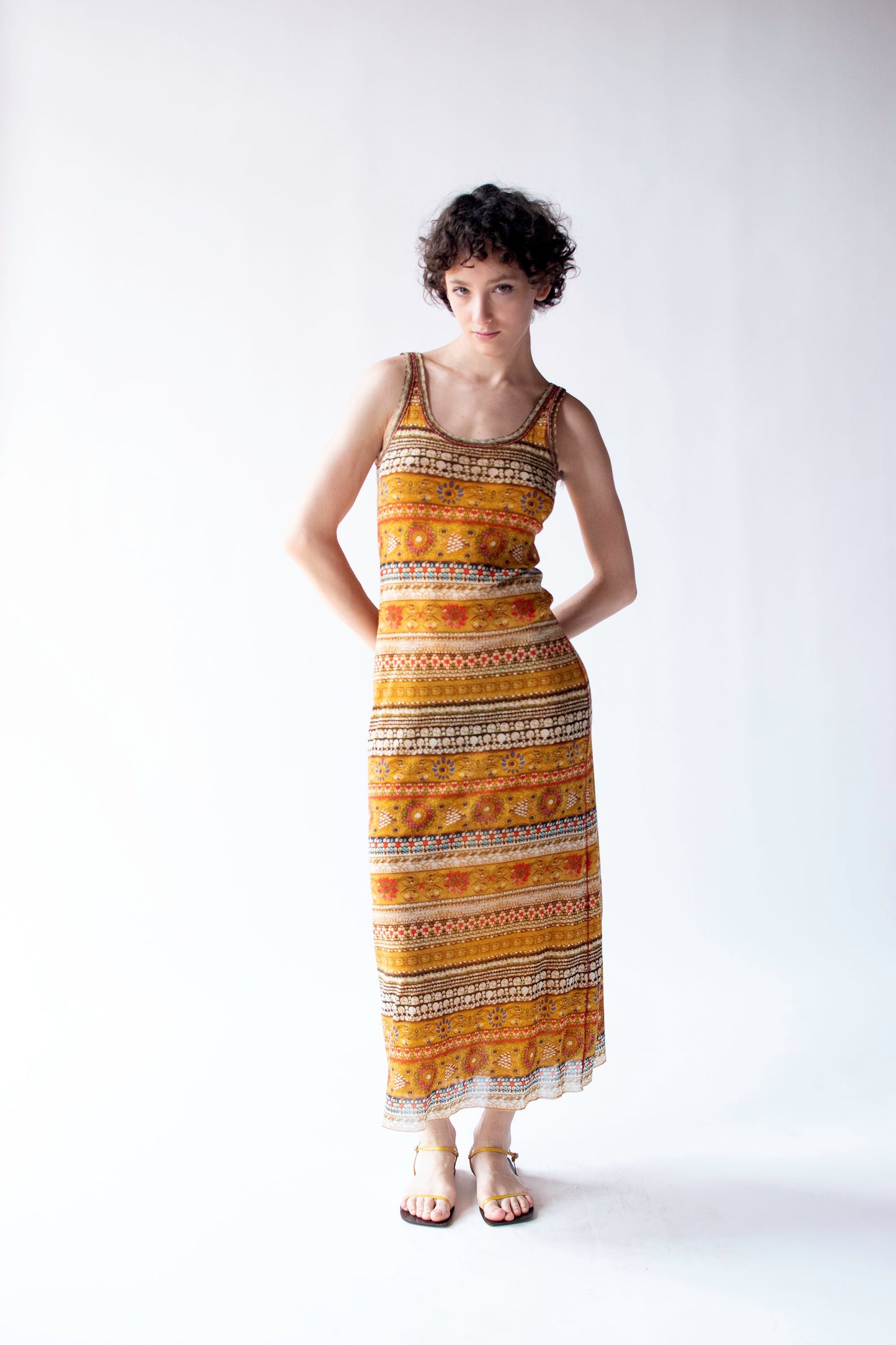 Jewel Print Mesh Dress| Jean Paul Gaultier