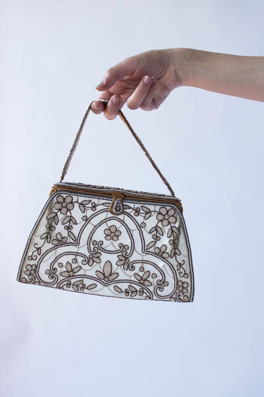 1950s Beaded Plastic Evening Bag