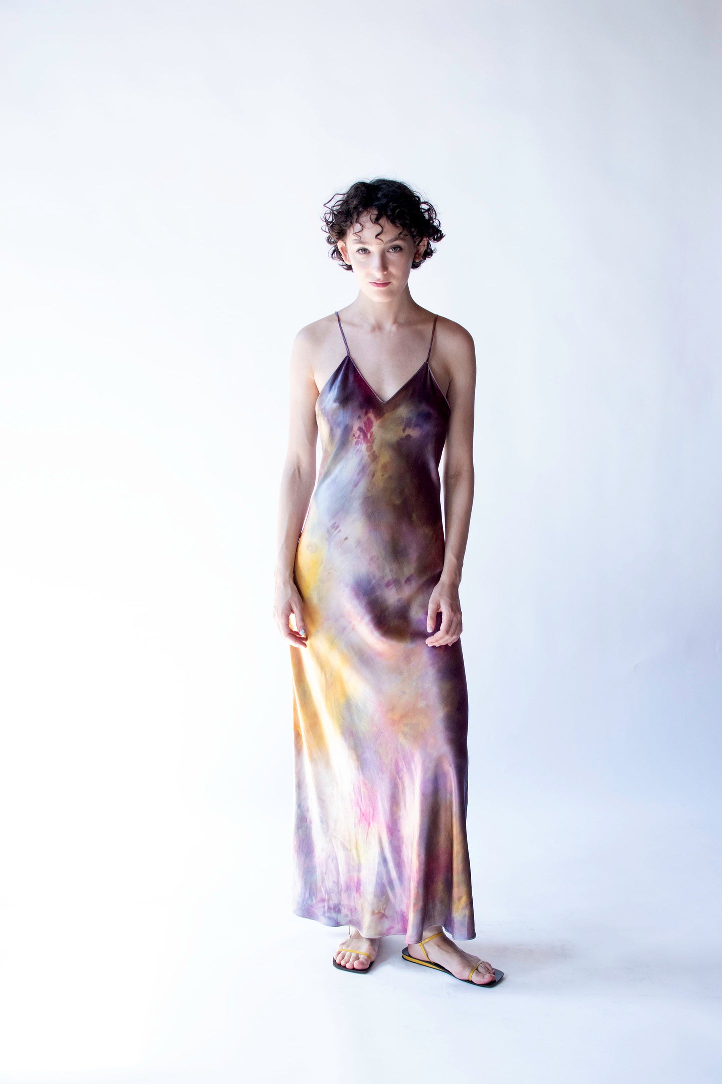 Jewel Tone Silk Slip Dress