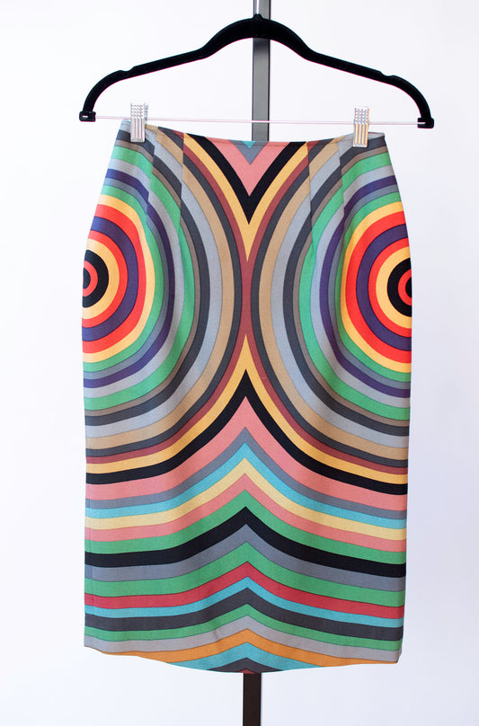 Silk Stripe Skirt | Todd Oldham FW 1995