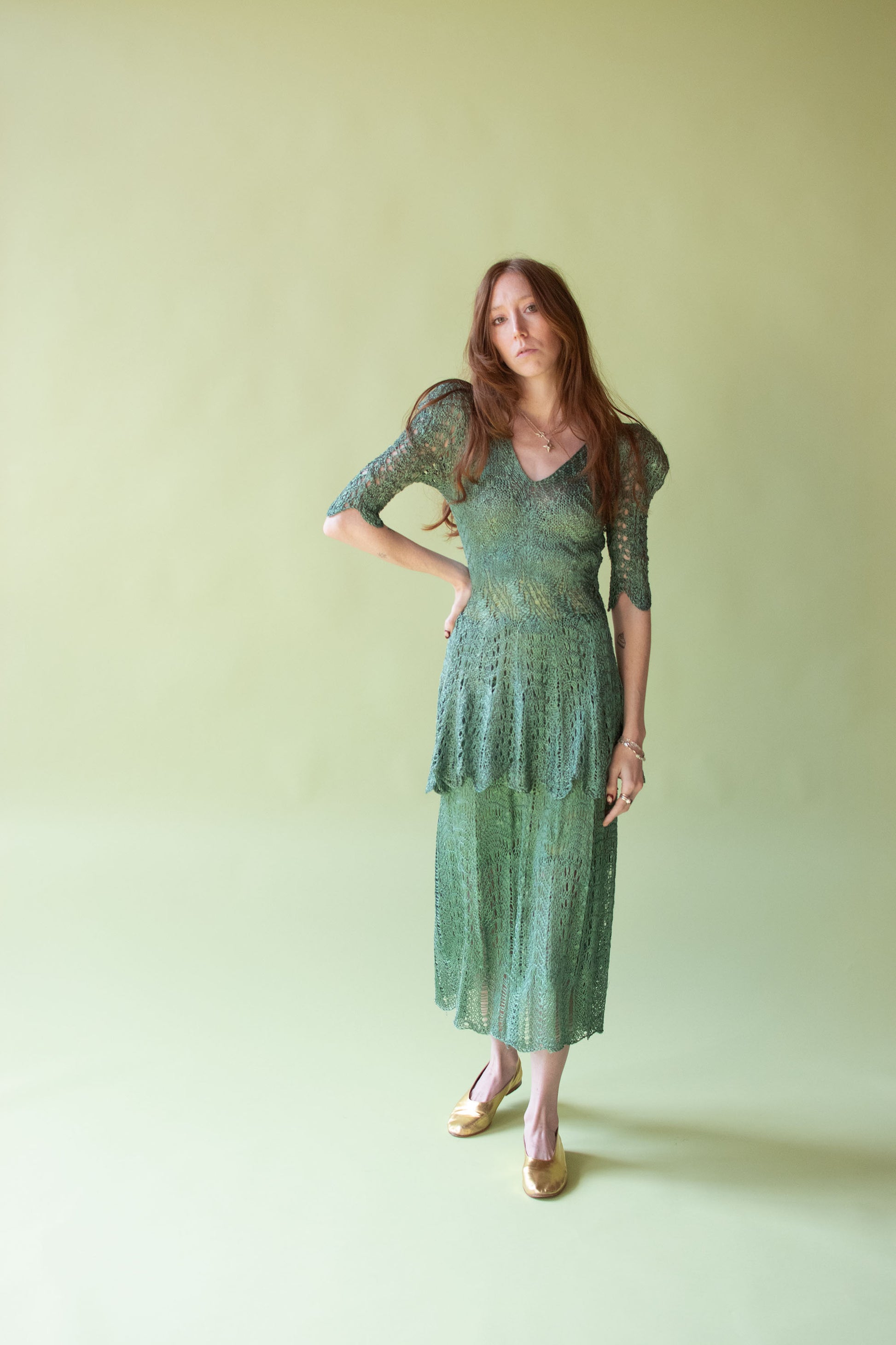 silk knit dress Vee Silk Knit Dress