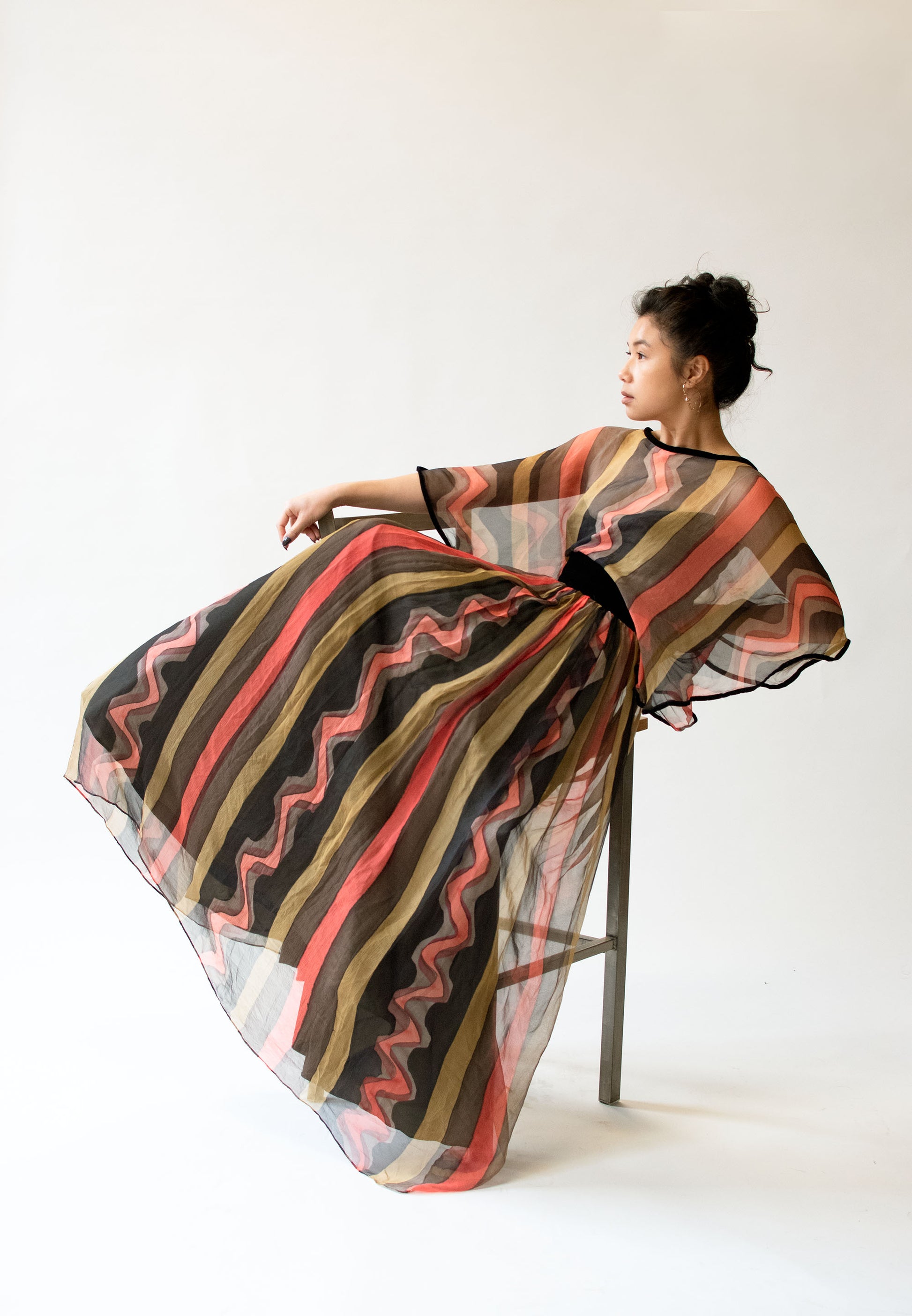 1970s Hand Painted Chiffon Gown | Doree Leventhal Female Hysteria Vintage 1970s Hand Painted Chiffon Gown | Doree Leventhal Female Hysteria Vintage