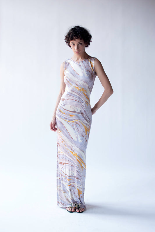 Marbled Print Dress | Plein Sud