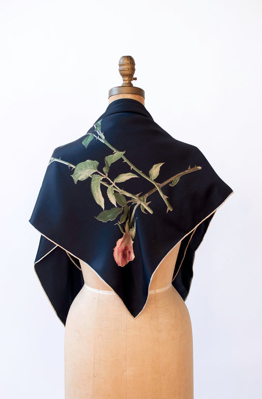 Rose Print Silk Scarf | Dolce & Gabbana