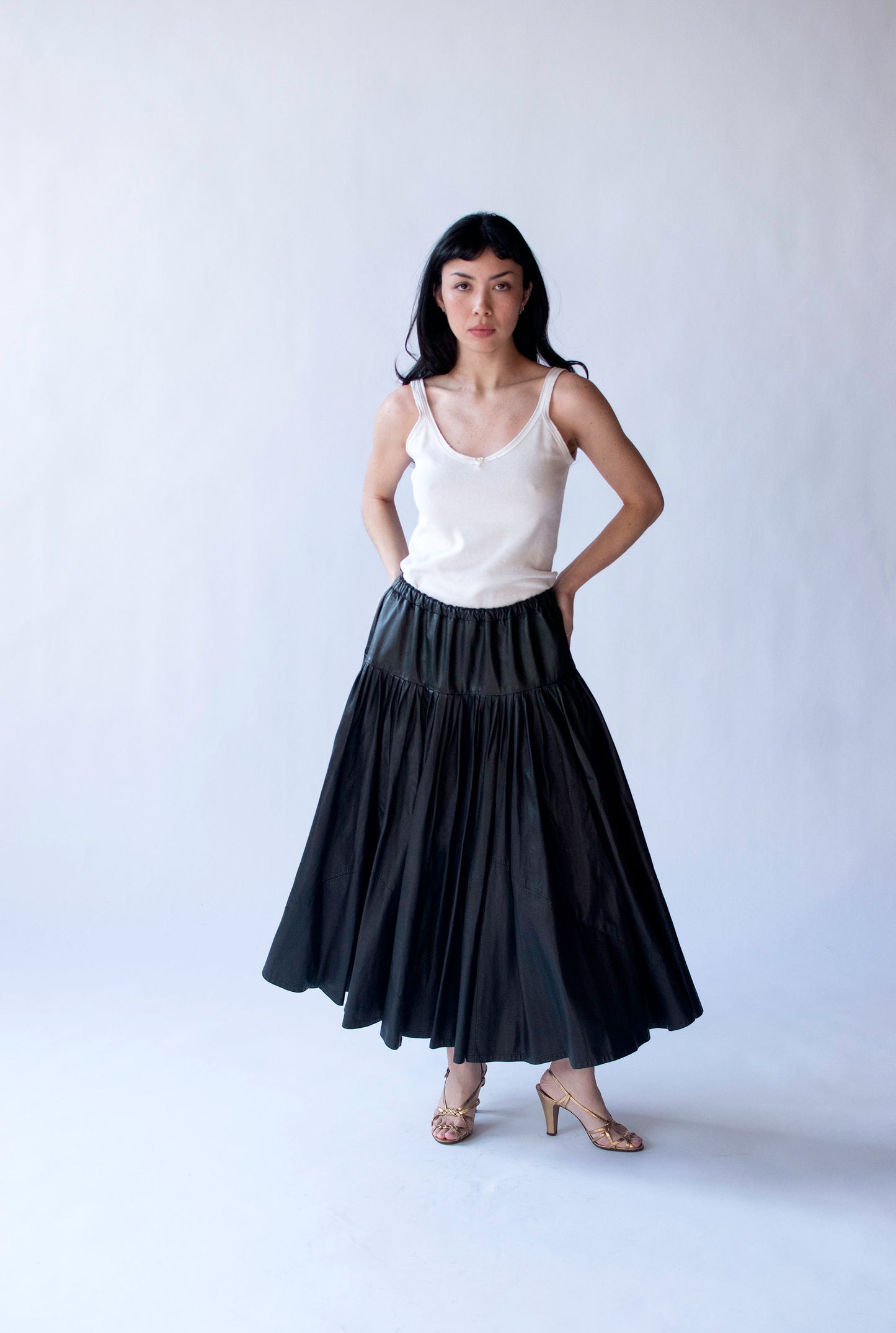 Black Leather Skirt | Norma Kamali