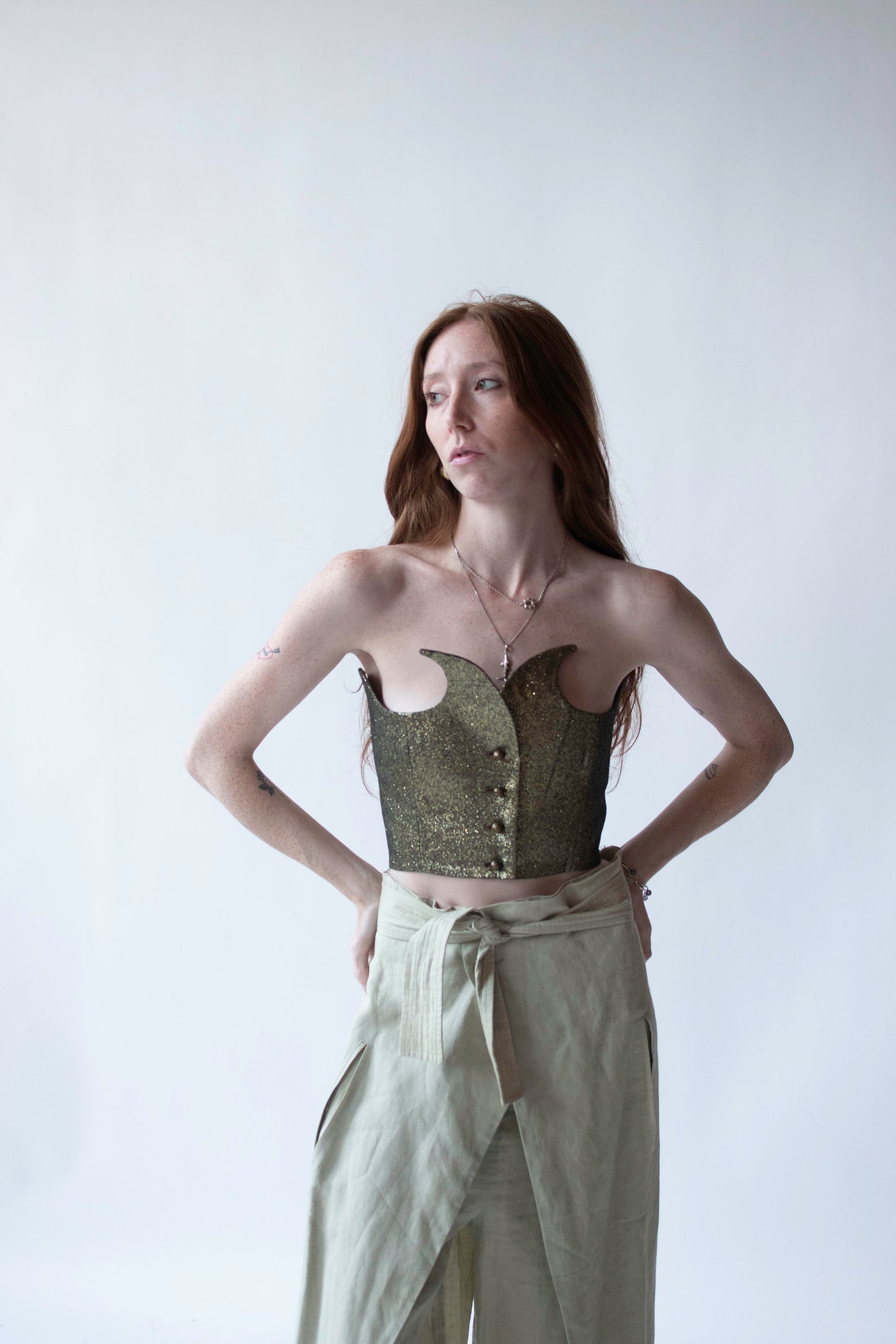 Metallic Bustier | Romeo Gigli