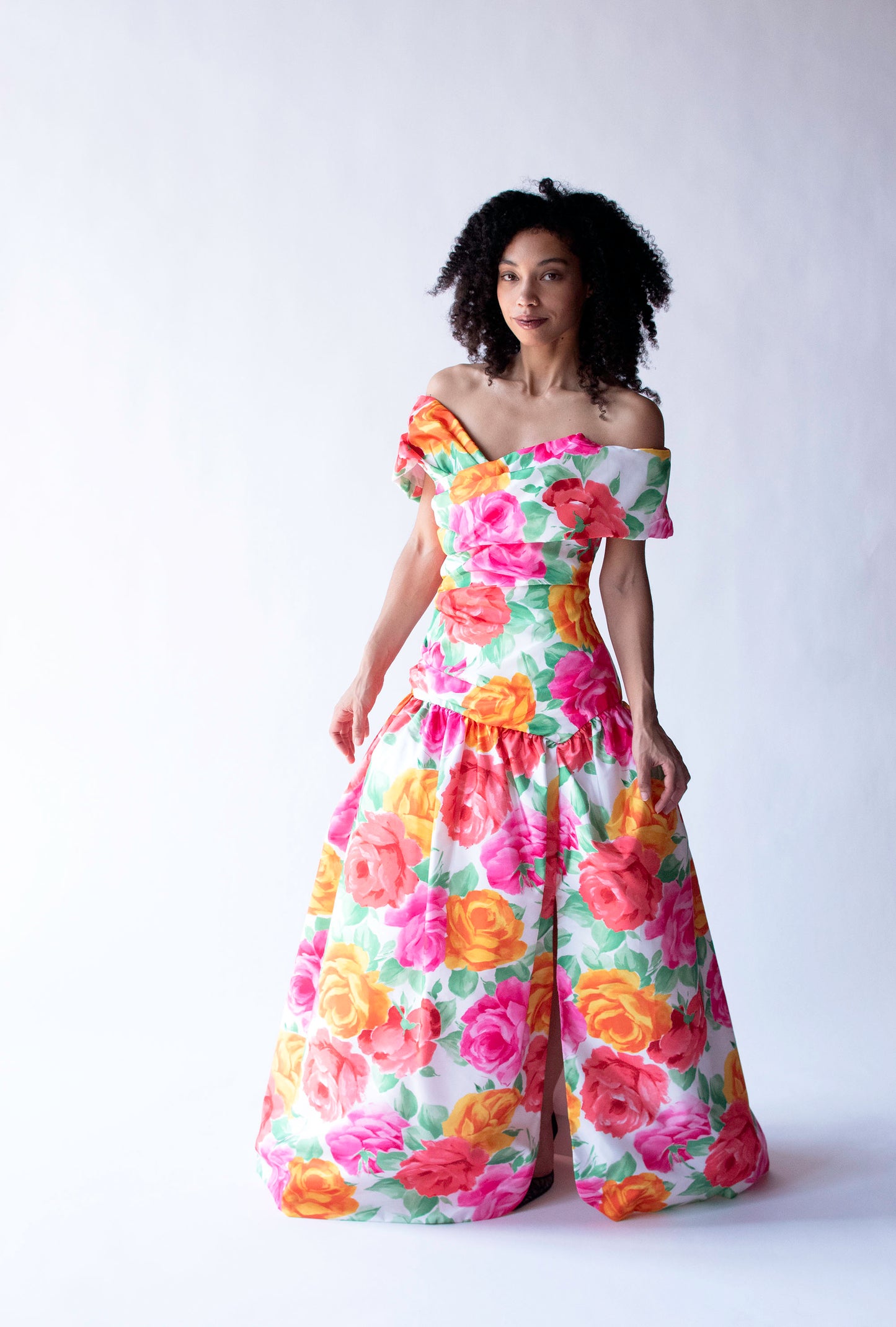 1980s Floral Print Gown | Scaasi Boutique