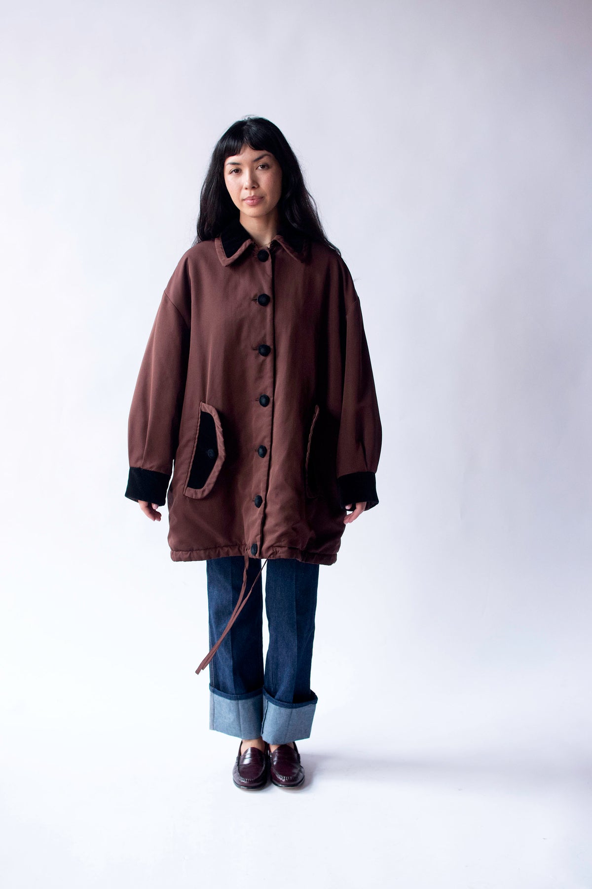 Velvet Trim Coat | Moschino Cheap & Chic