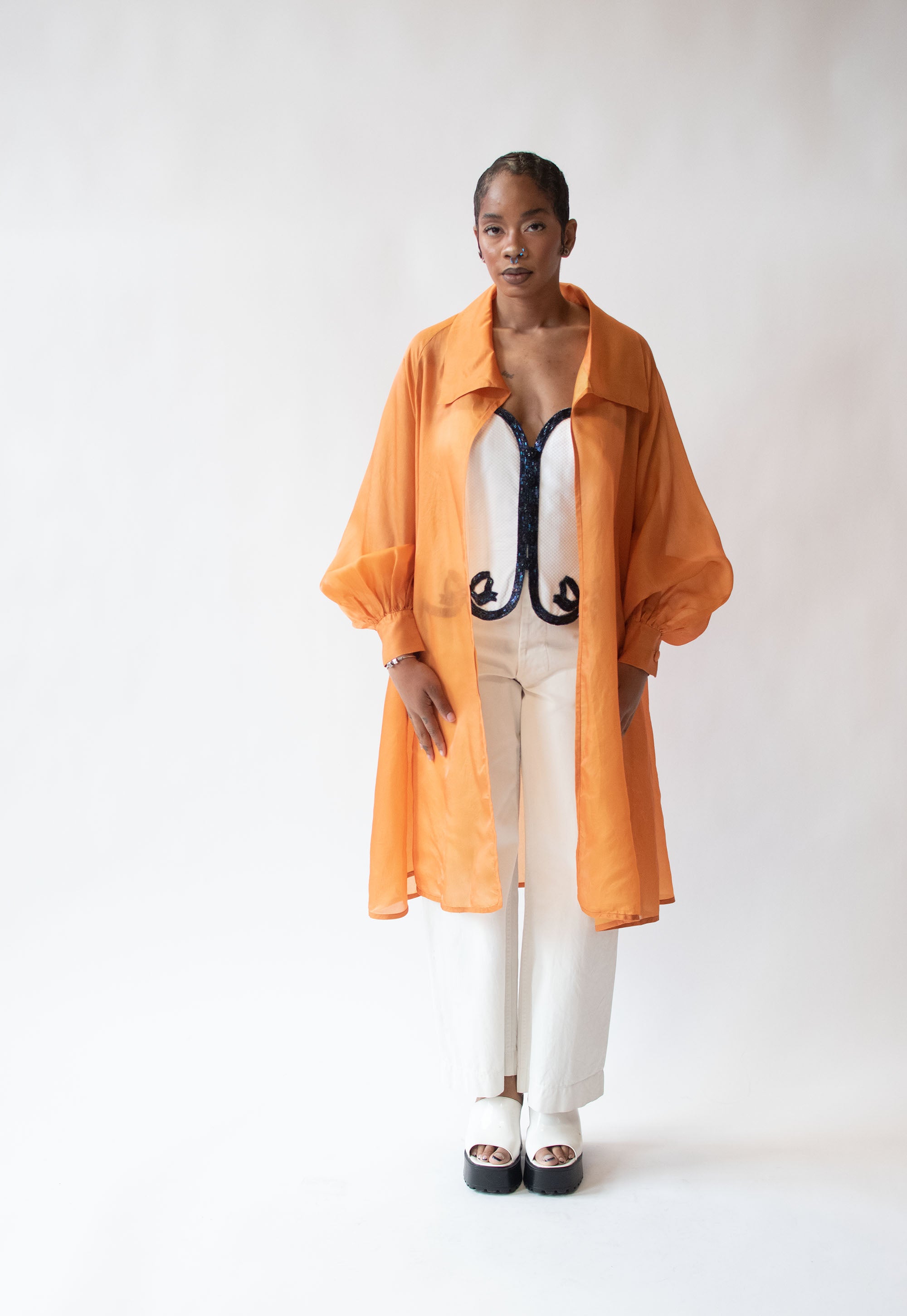 Zara orange clearance coat