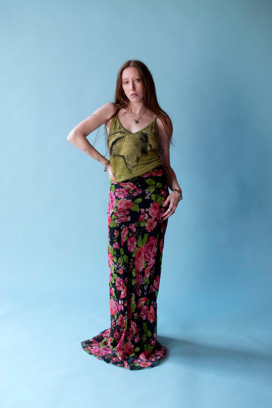 Bias Cut Floral Print Skirt | Anna Molinari