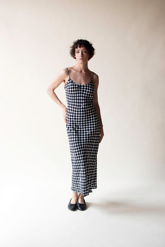 Polka Dot Silk Dress | Bill Blass