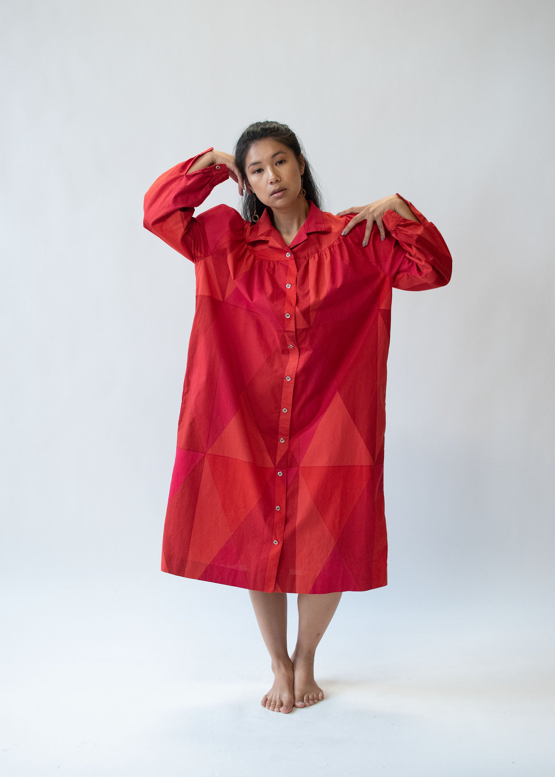 marimekko shirt dress Marimekko Popliini Piirto Unikko Shirt Dress 36/6 / STORE CREDIT ONLY