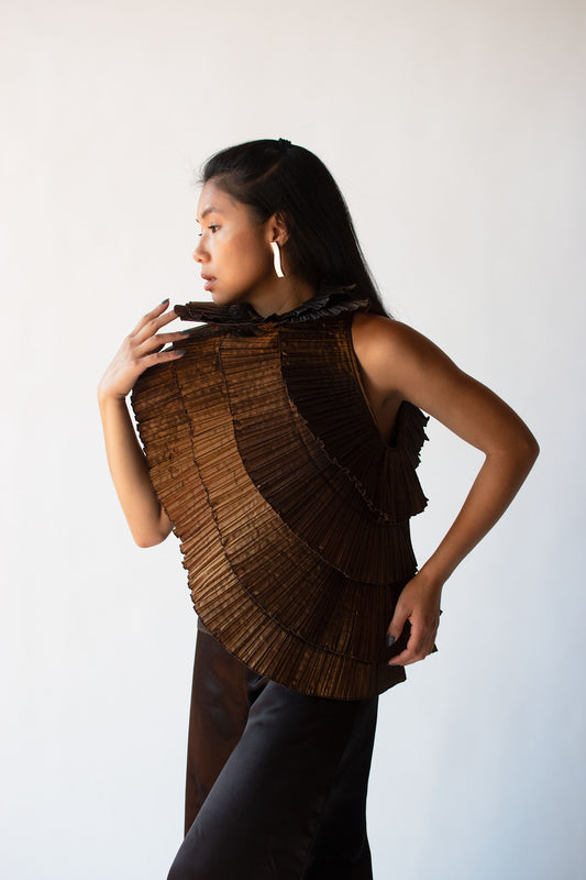 Pleated Silk Top | Krizia