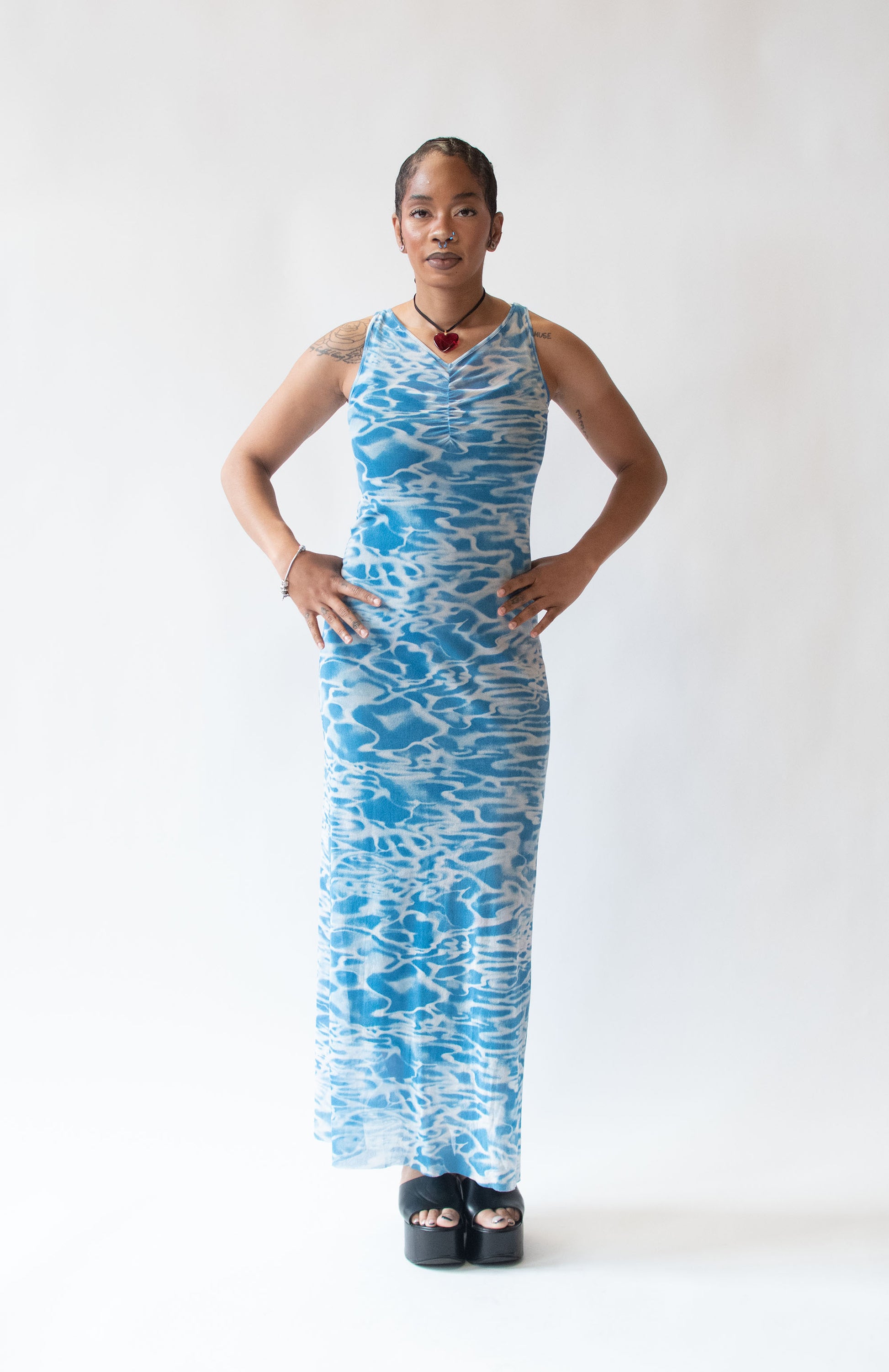 vivienne tam mesh dress Floral Print Mesh Dress
