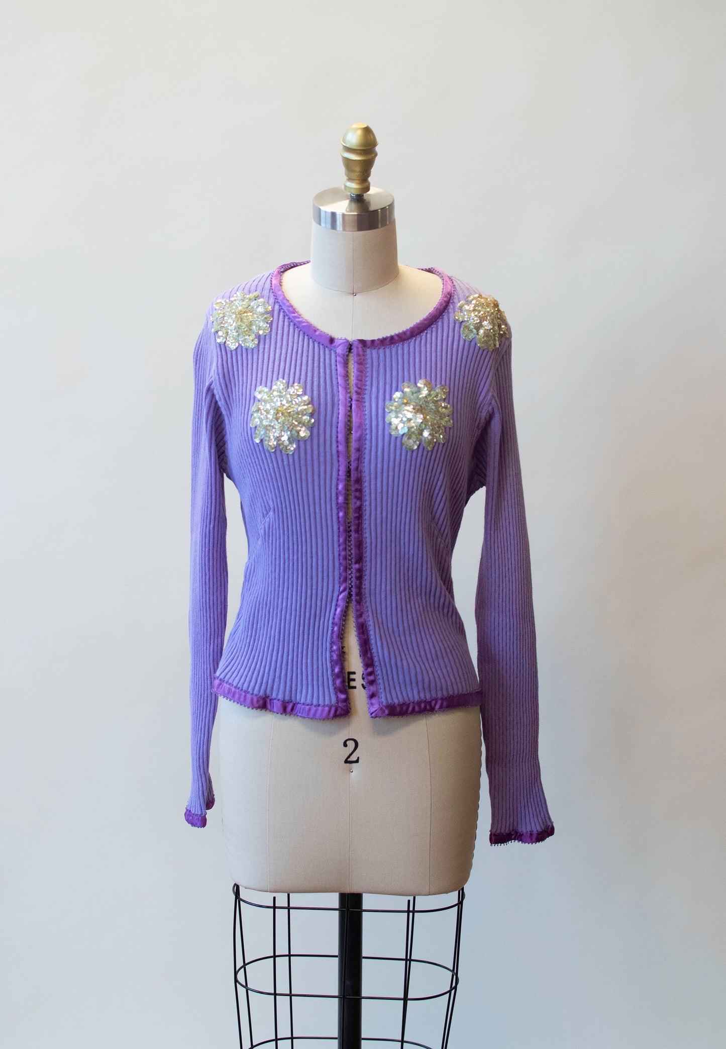 Lavender Cardigan w/ Sequins | Voyage Invest in the Original