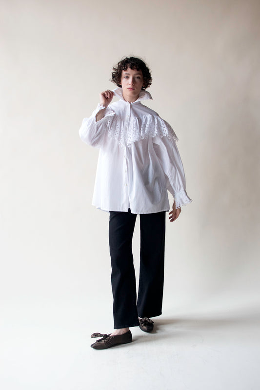 Ruffled White Shirt | Chantal Thomass