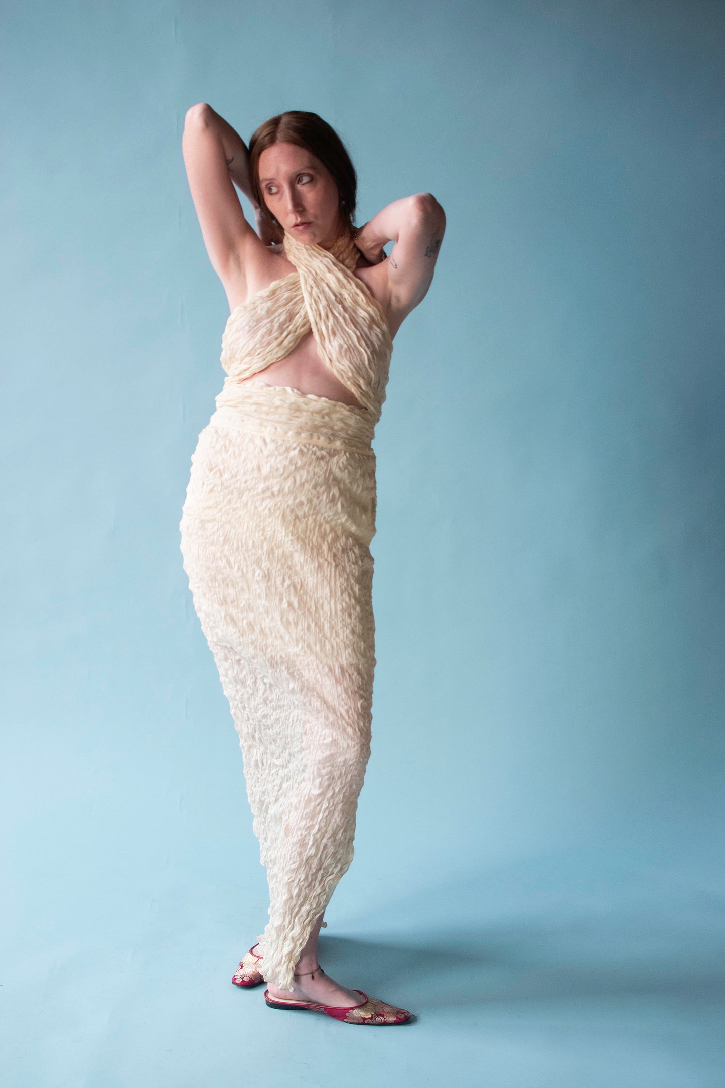 Plisse Convertible Dress / Skirt | Romeo Gigli SS 1994
