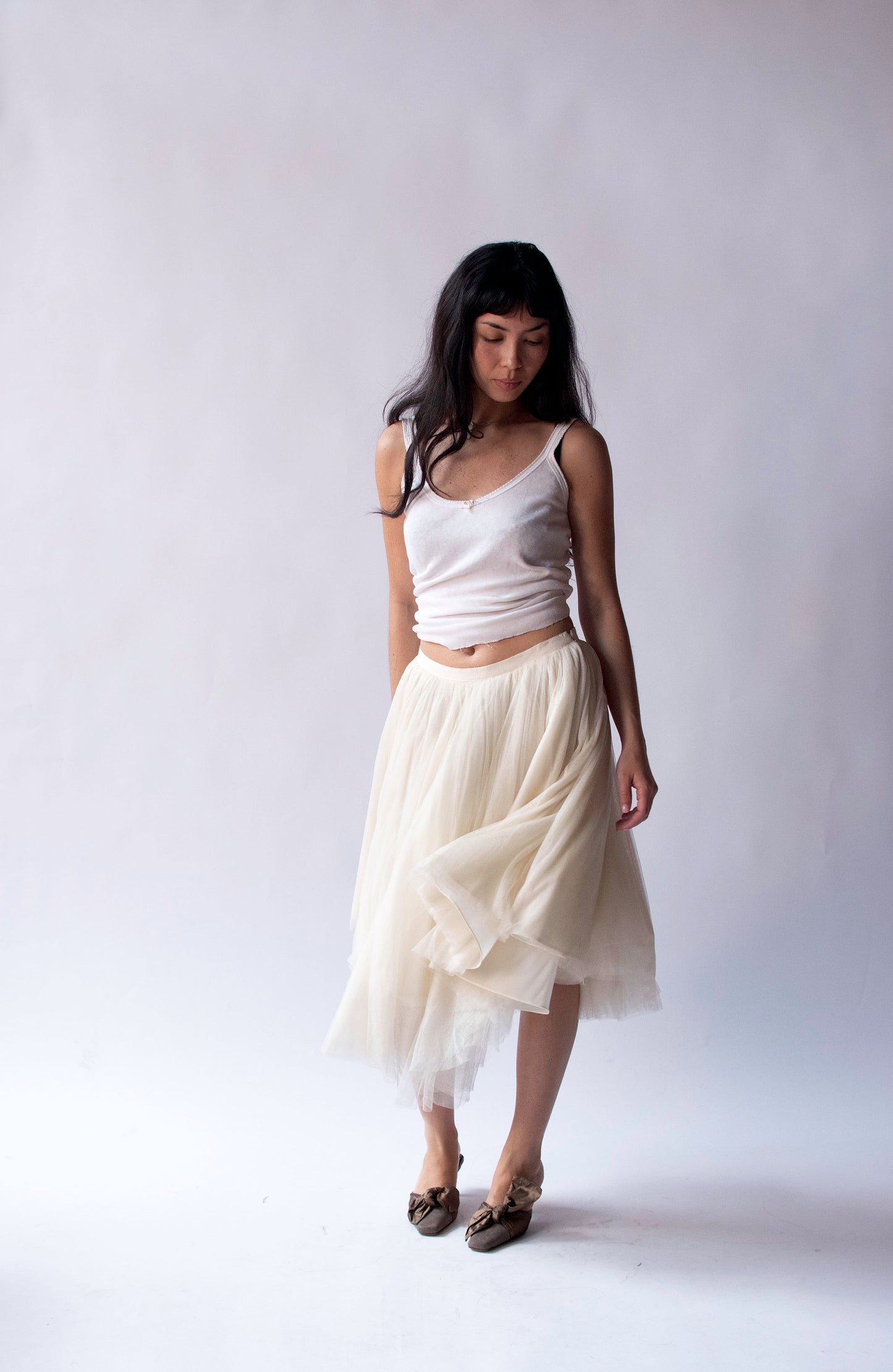 Cream Tulle Skirt | Moschino