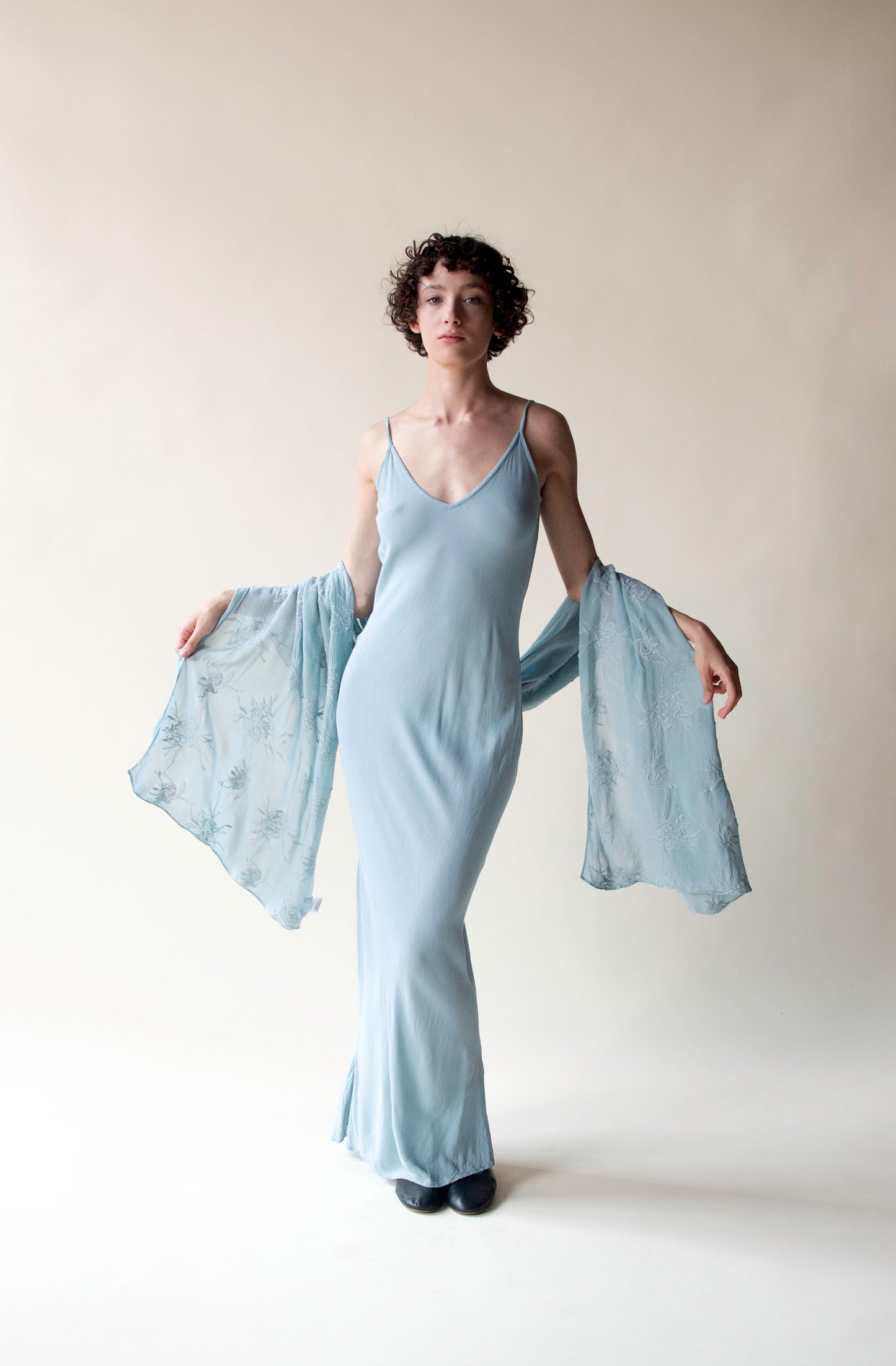 1990s Pale Blue Dress | Ghost 1990s Pale Blue Dress | Ghost