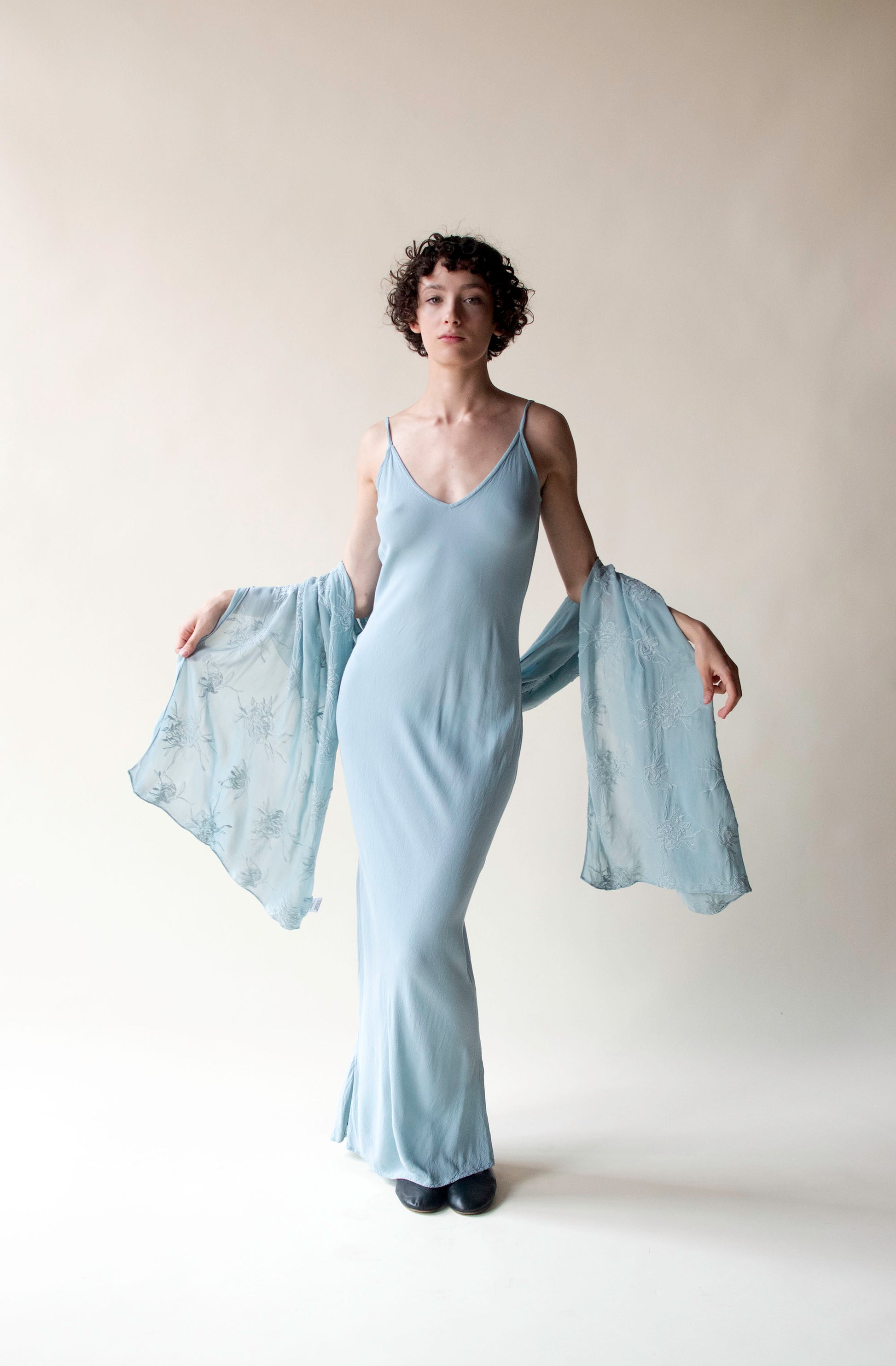 1990s Pale Blue Dress | Ghost 1990s Pale Blue Dress | Ghost