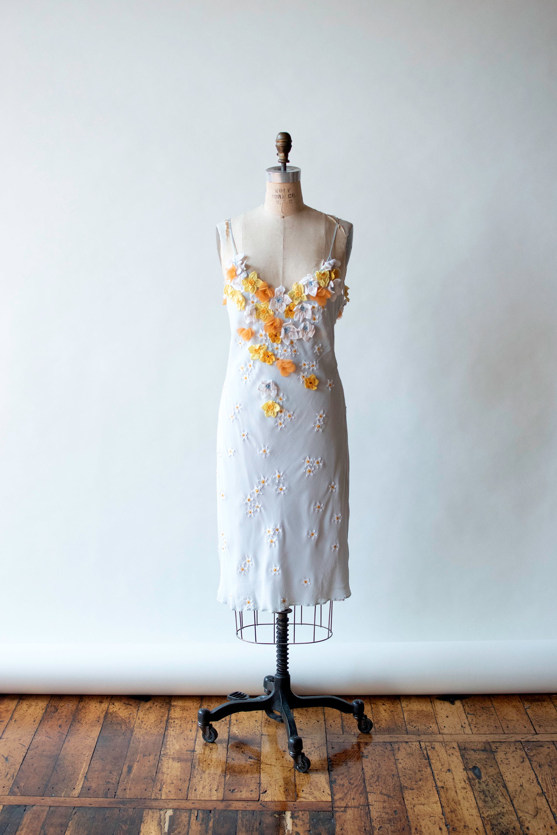 Floral Applique Chiffon Dress Floral Applique Chiffon Dress