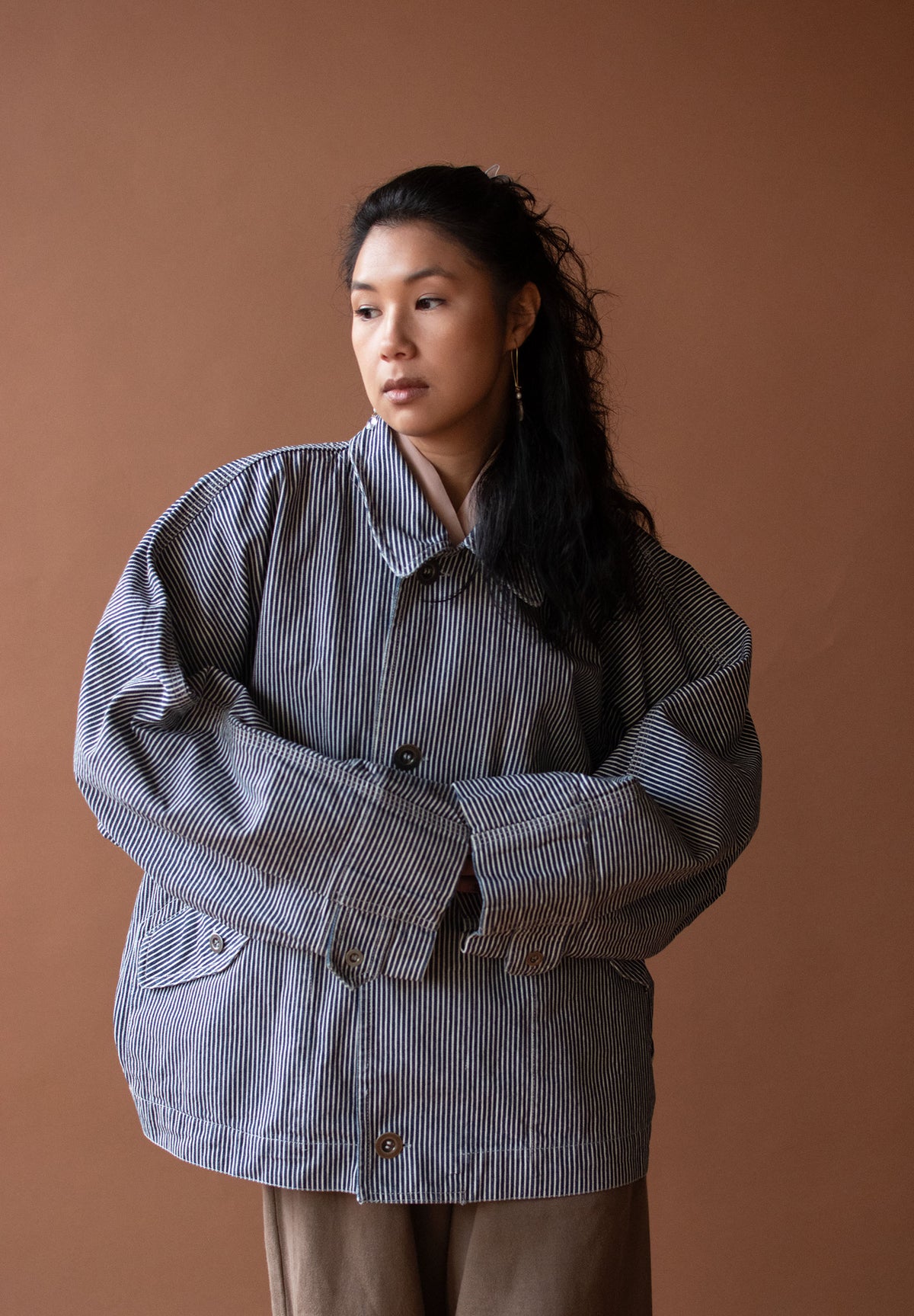 Engineer Stripe Jacket | Plantation Issey Miyake – Female Hysteria 