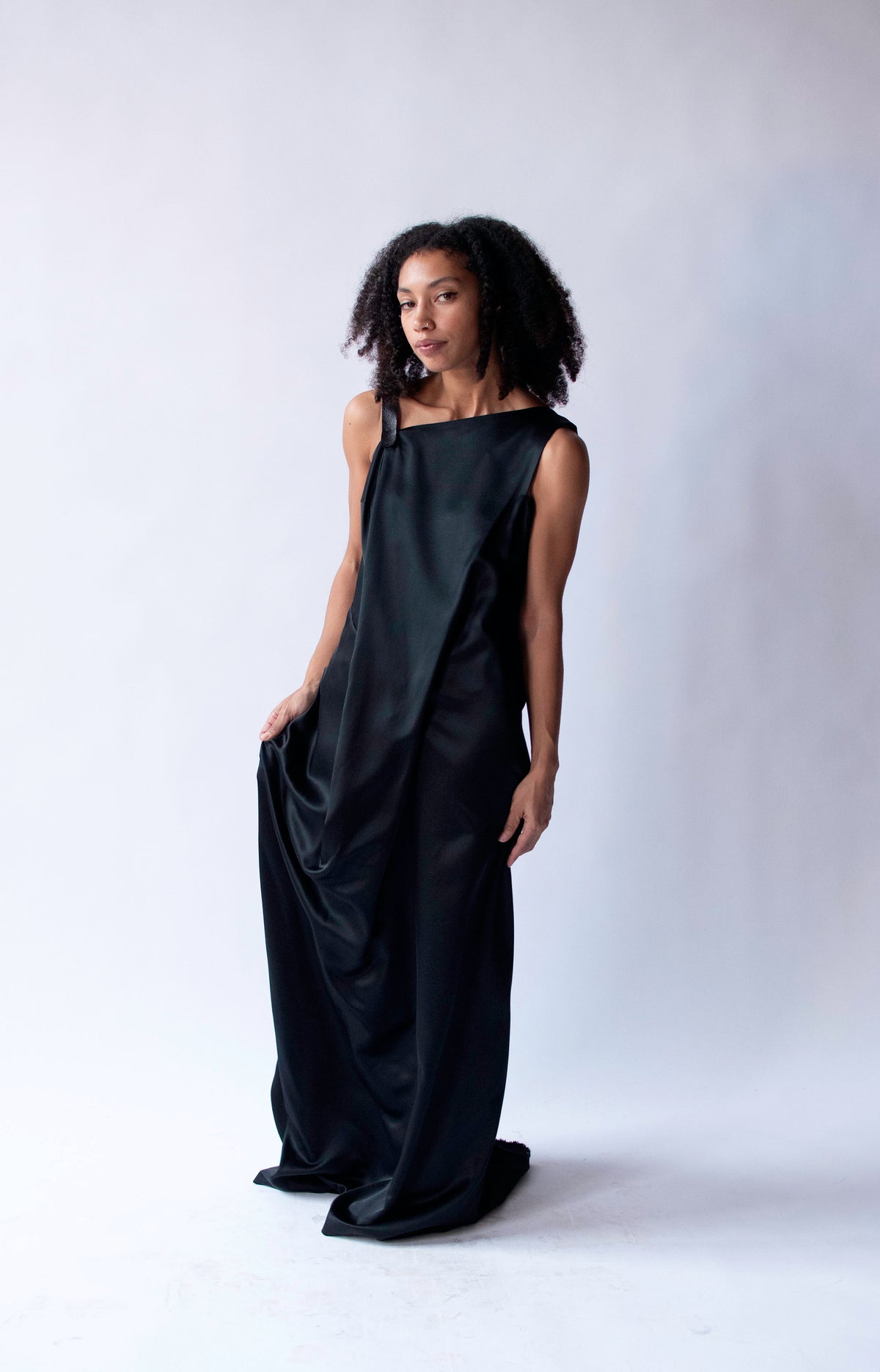 Black Draped Dress | Rozae Nichols