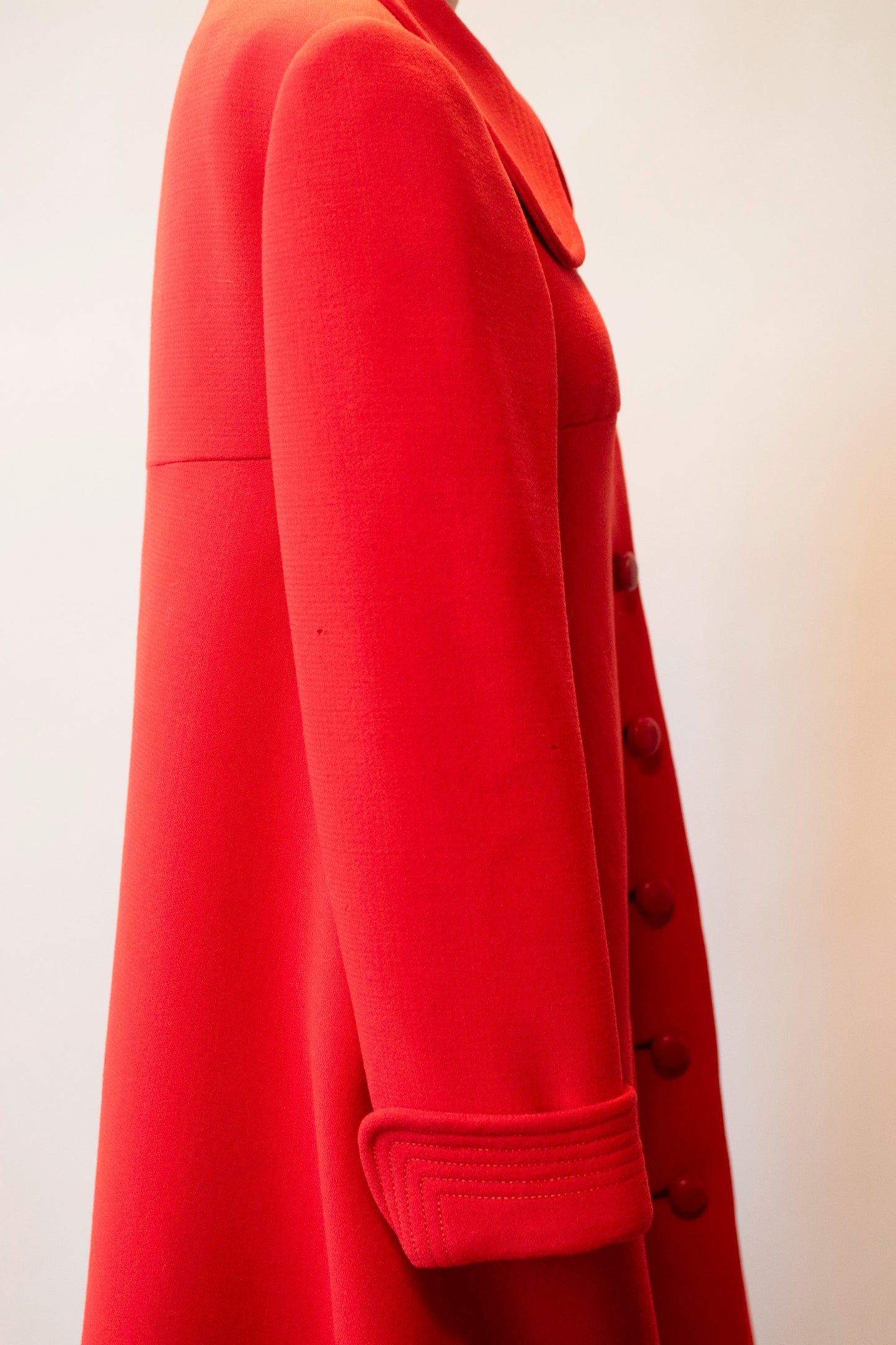 1960s Vibrant Red Coat | Pierre Cardin